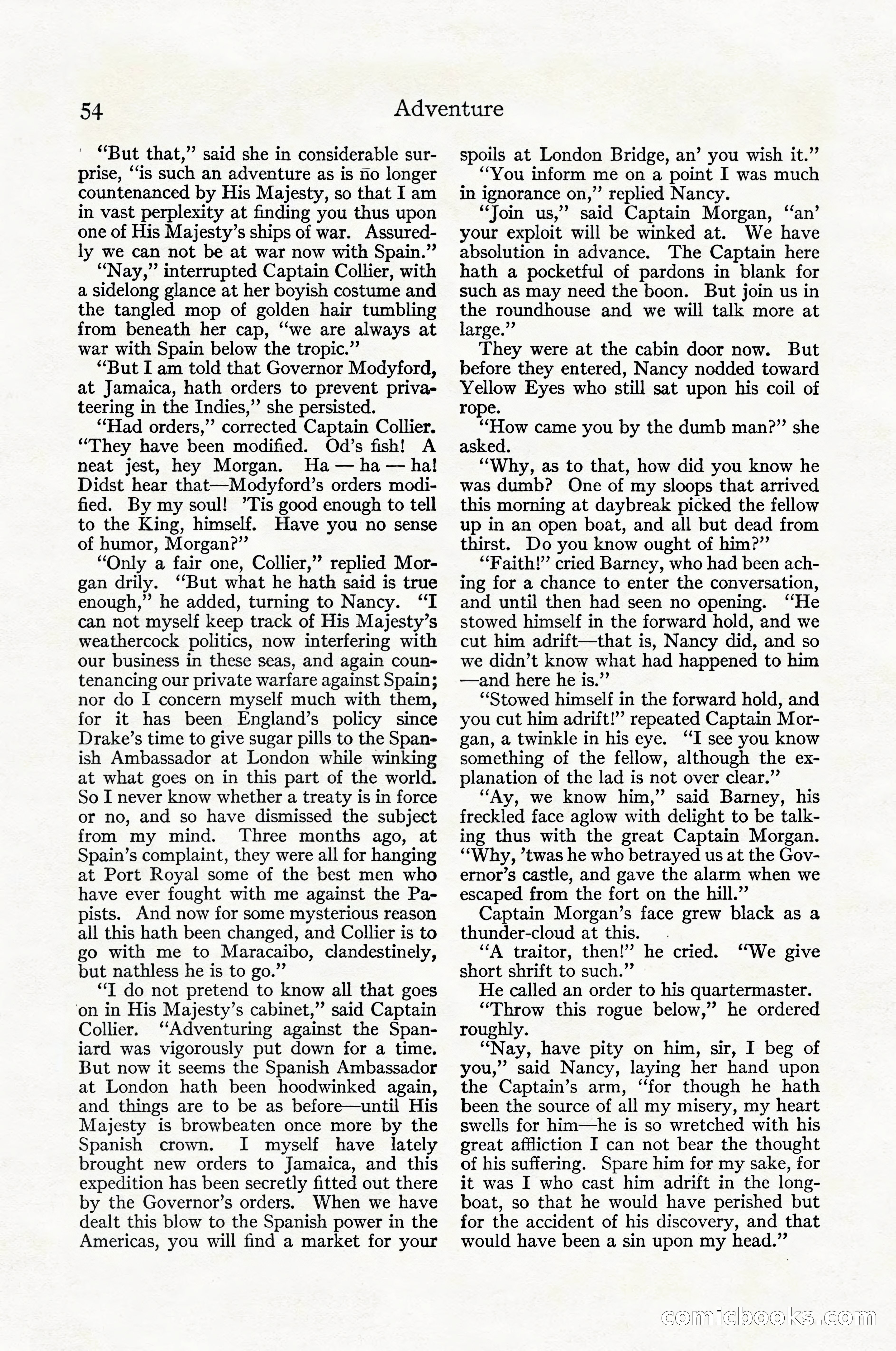 Adventure Magazine Cover, April 1916 — page 56 of 228