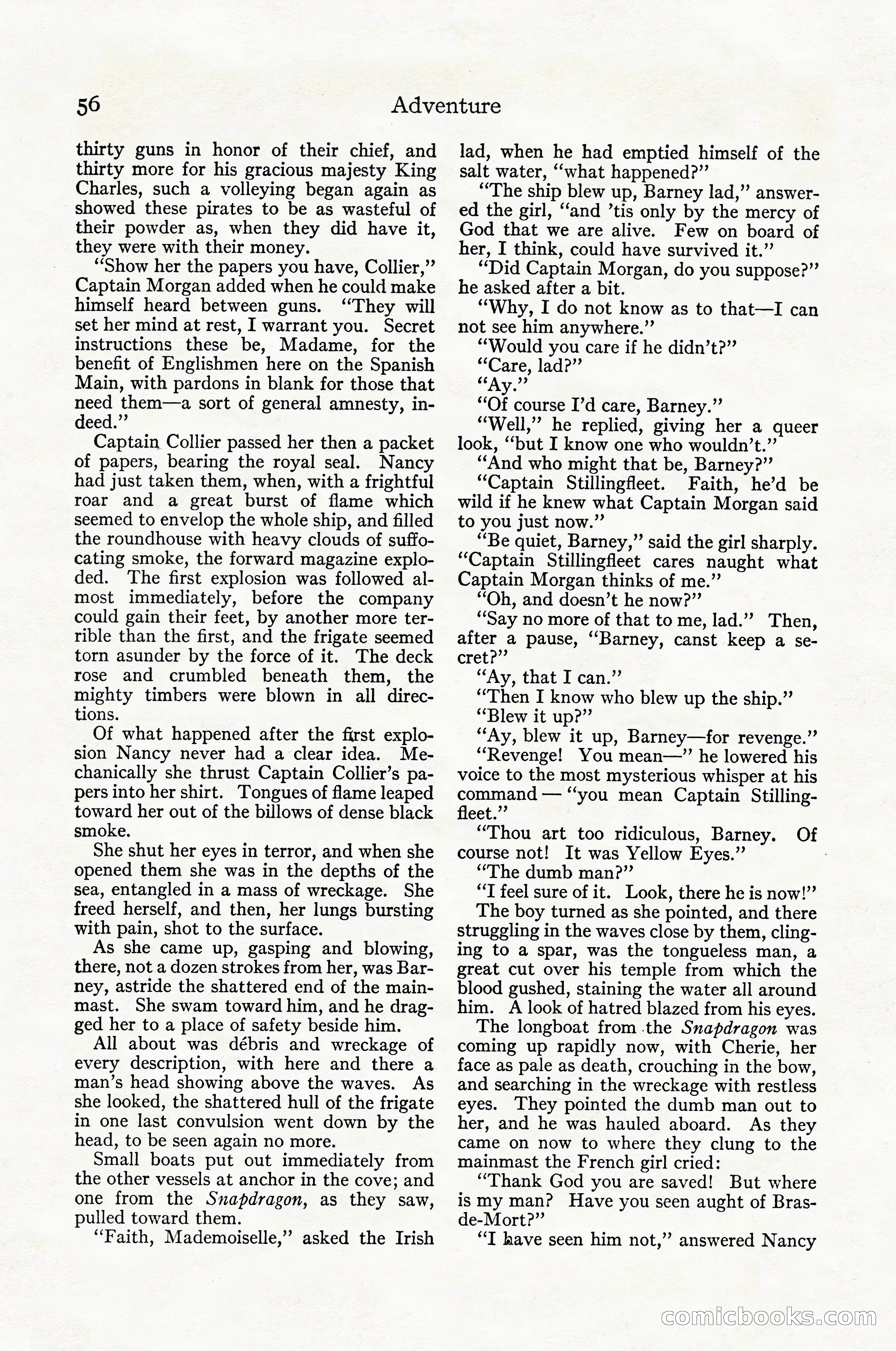 Adventure Magazine Cover, April 1916 — page 58 of 228