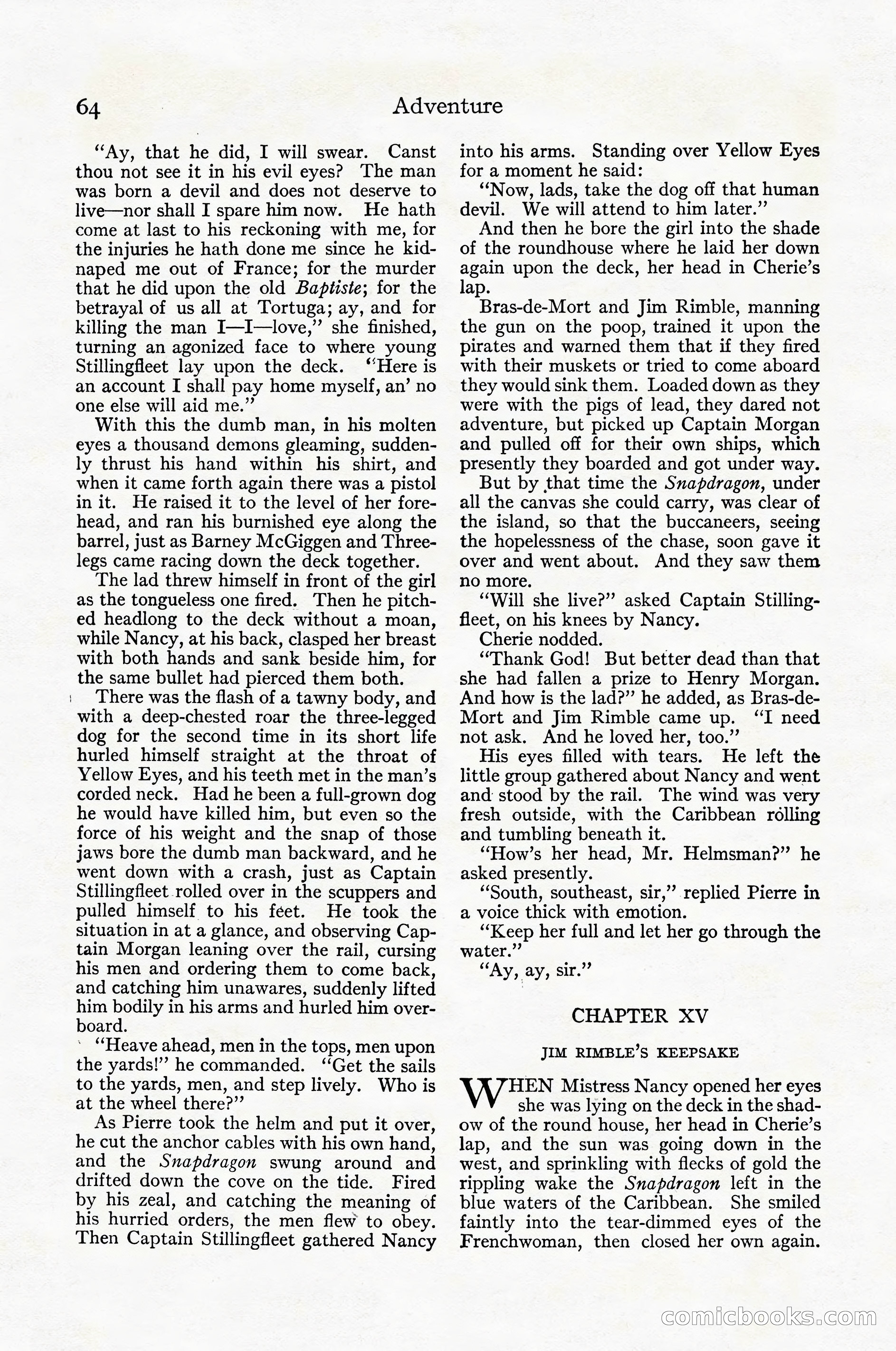 Adventure Magazine Cover, April 1916 — page 66 of 228
