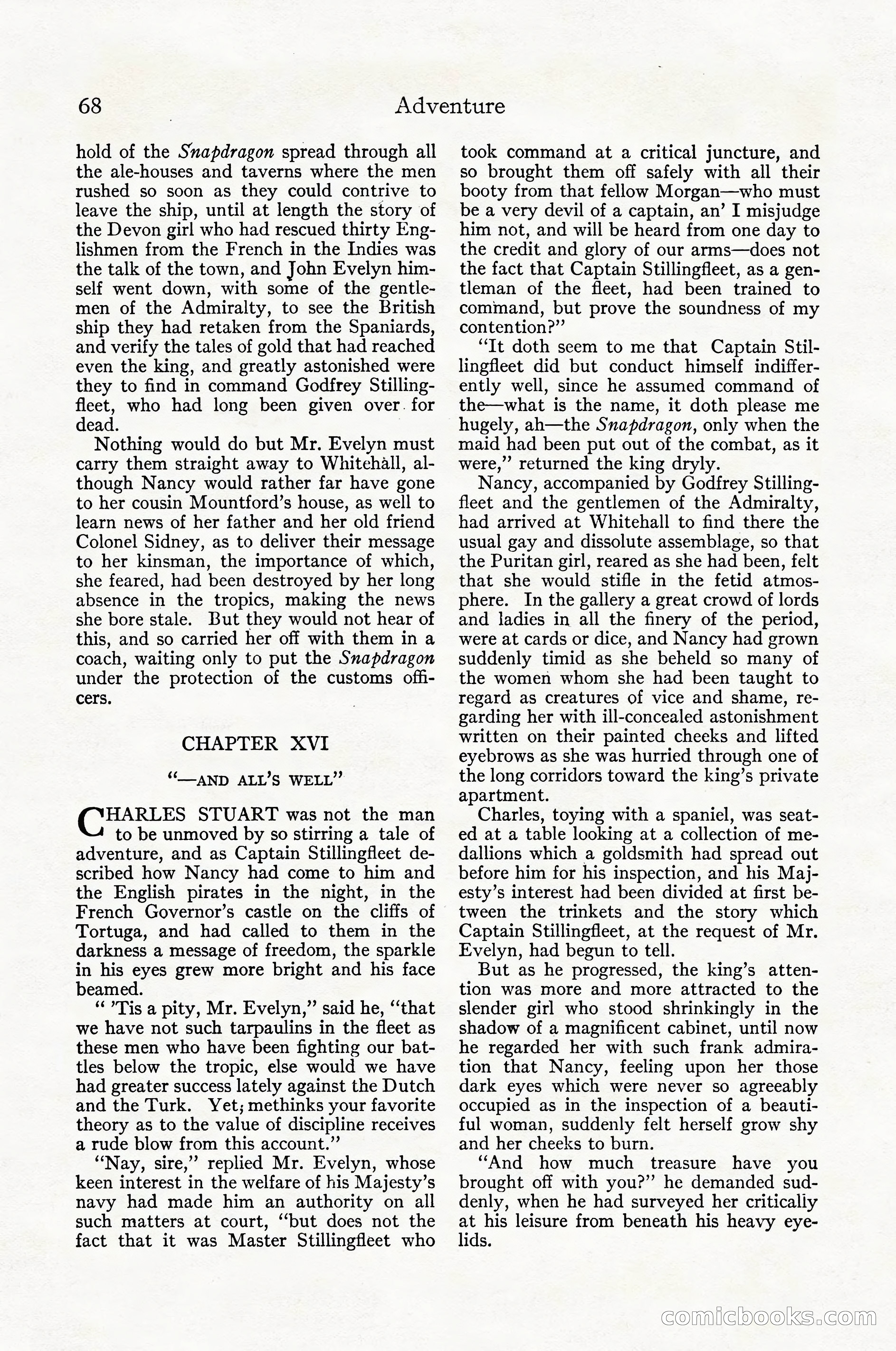 Adventure Magazine Cover, April 1916 — page 70 of 228