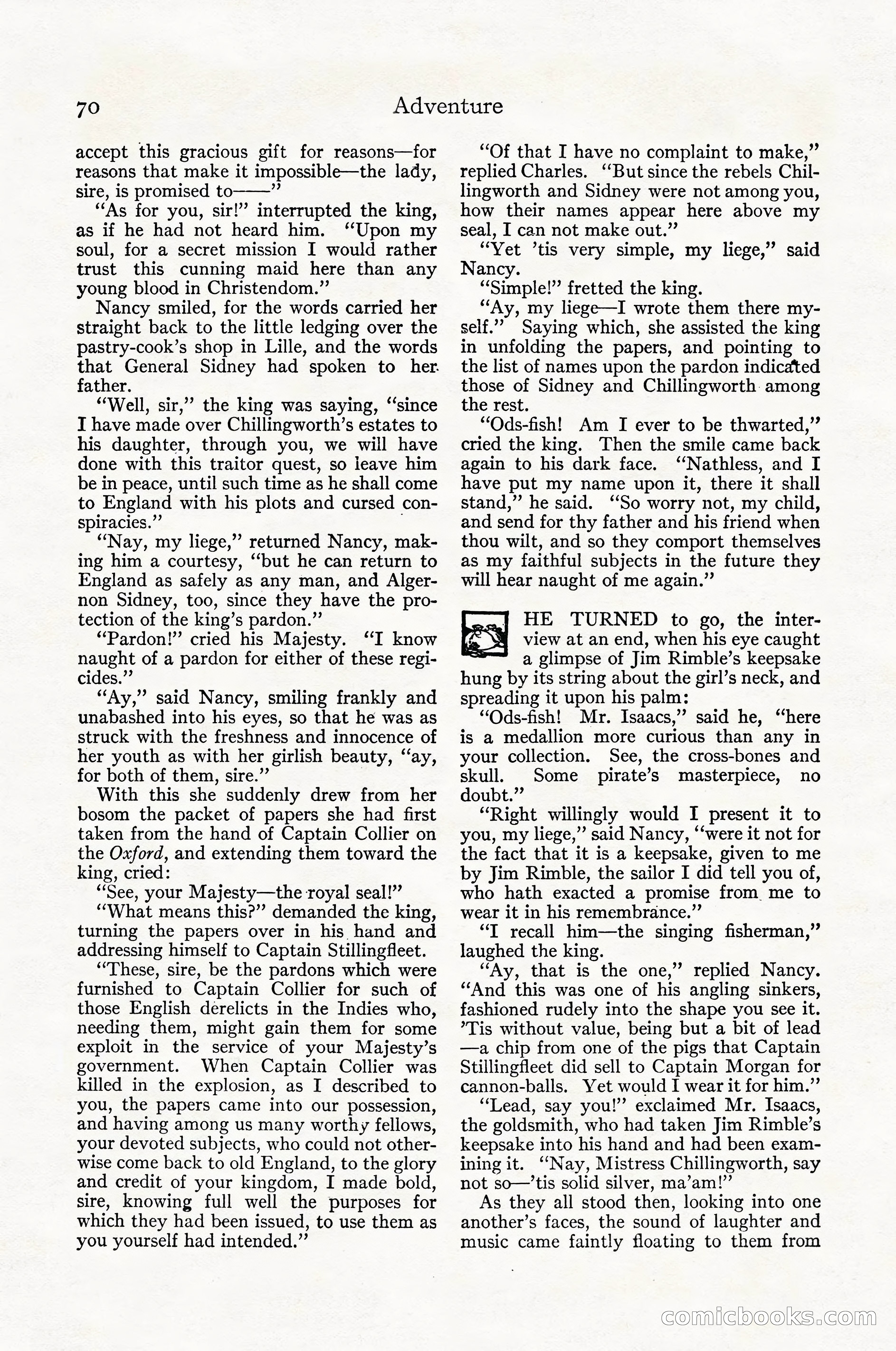 Adventure Magazine Cover, April 1916 — page 72 of 228
