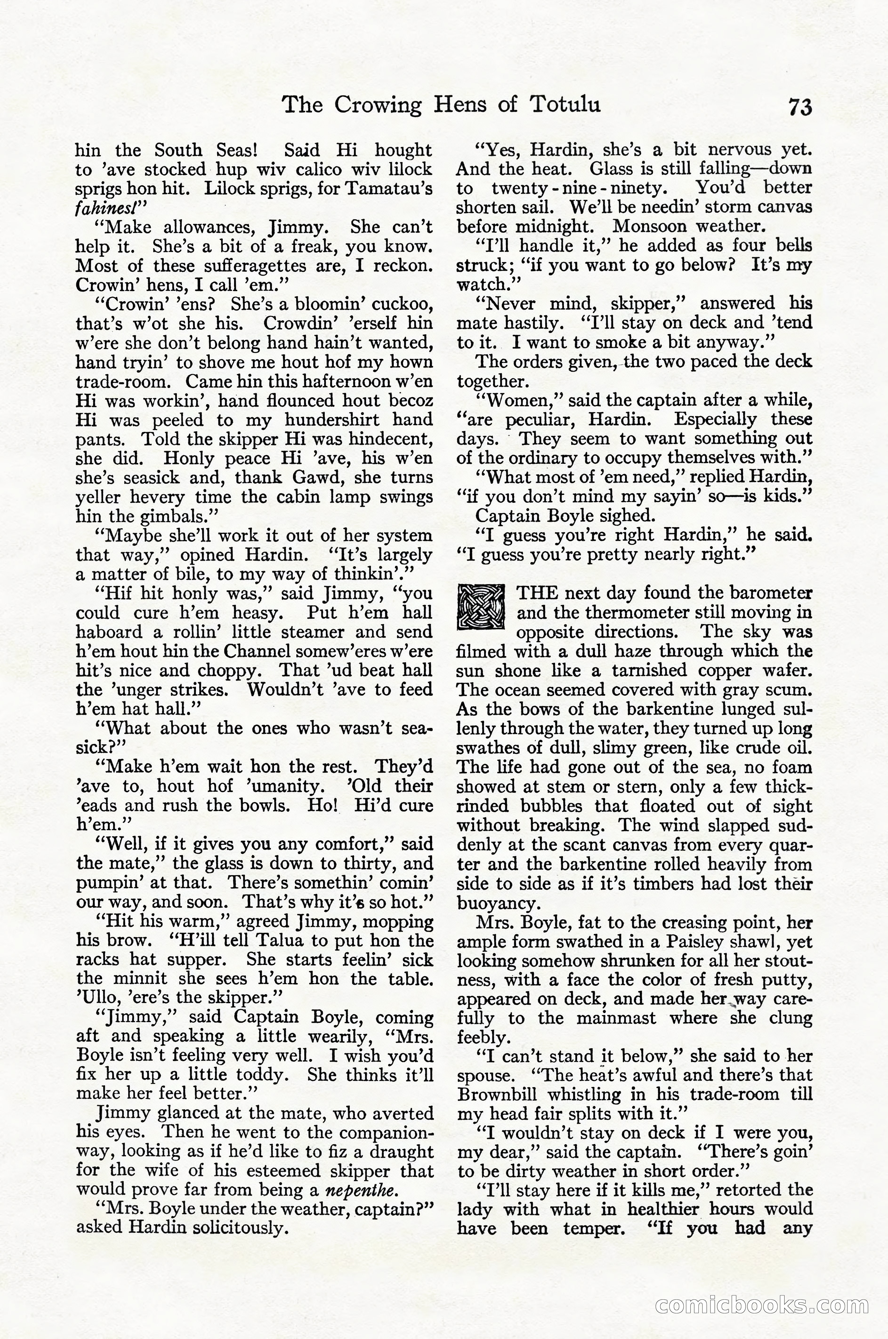 Adventure Magazine Cover, April 1916 — page 75 of 228