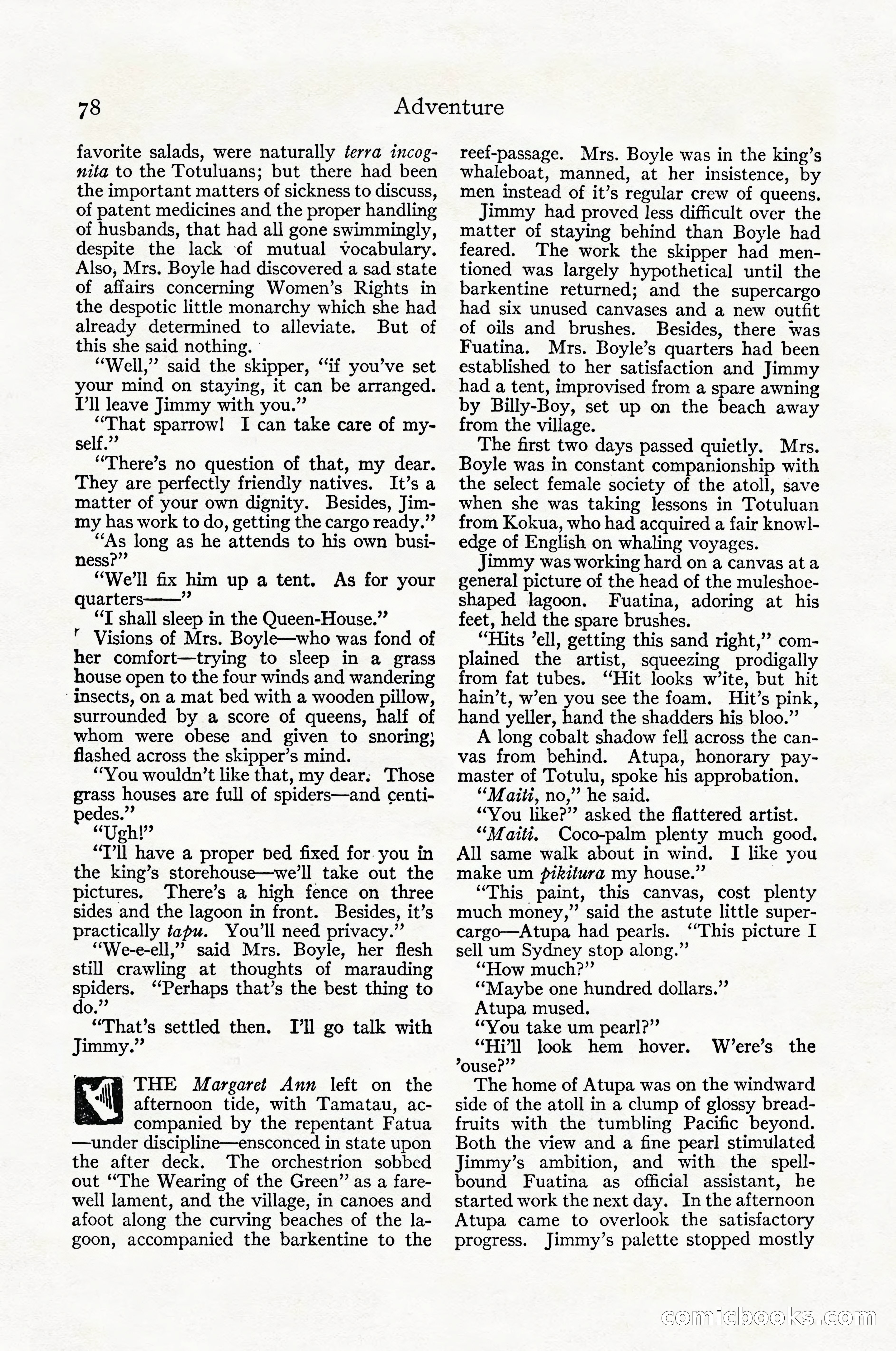 Adventure Magazine Cover, April 1916 — page 80 of 228