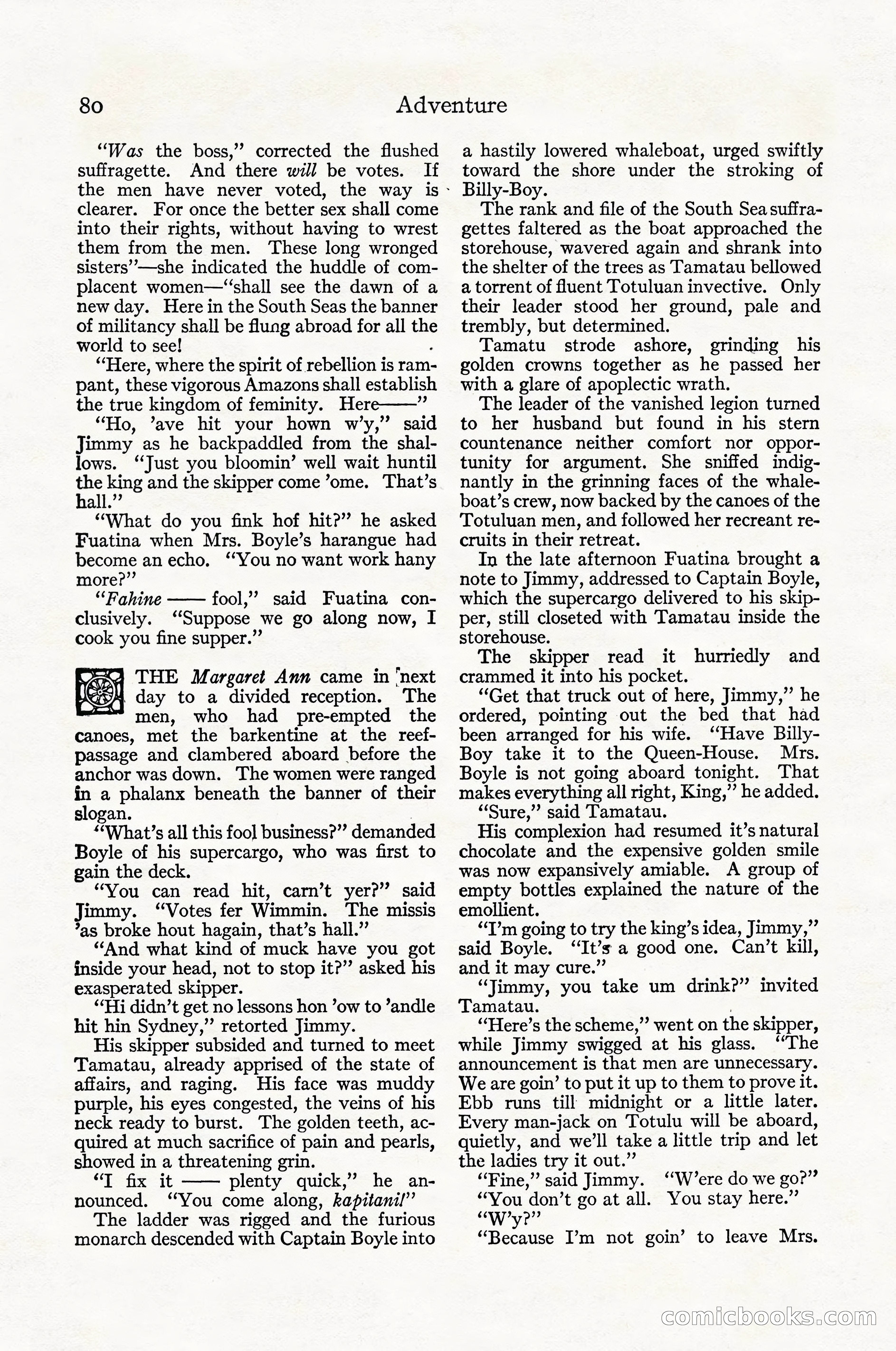 Adventure Magazine Cover, April 1916 — page 82 of 228