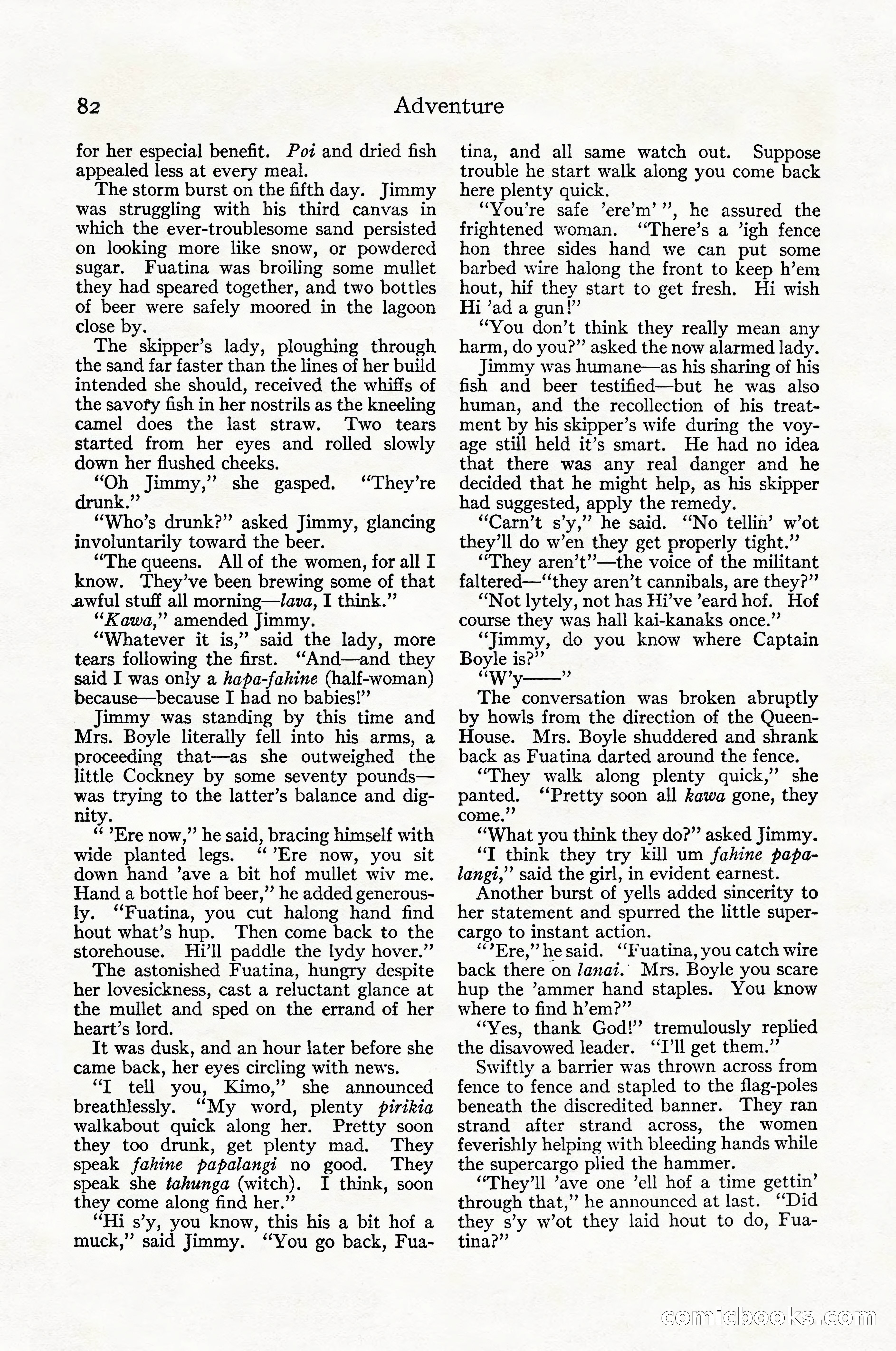 Adventure Magazine Cover, April 1916 — page 84 of 228