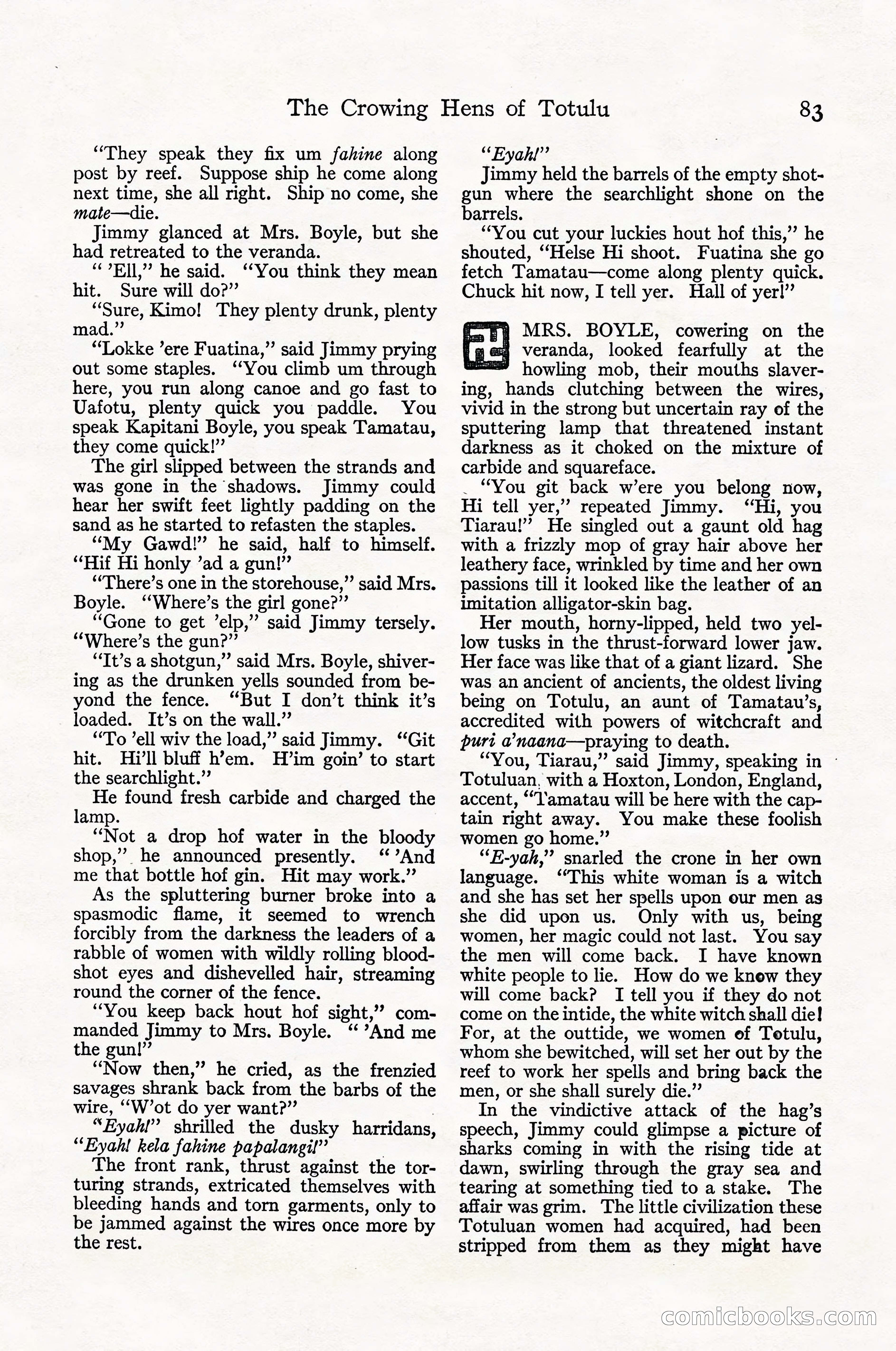Adventure Magazine Cover, April 1916 — page 85 of 228