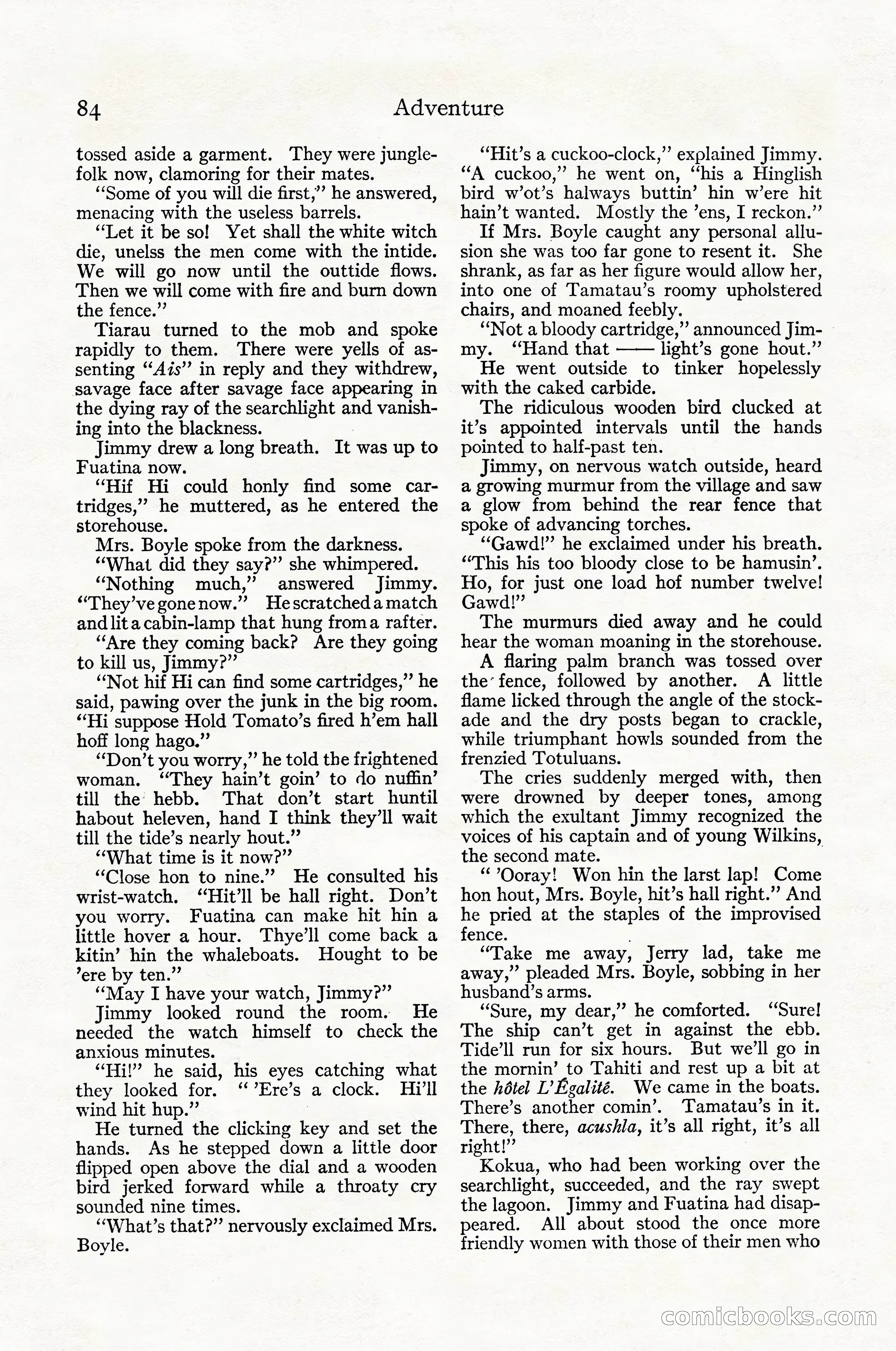 Adventure Magazine Cover, April 1916 — page 86 of 228