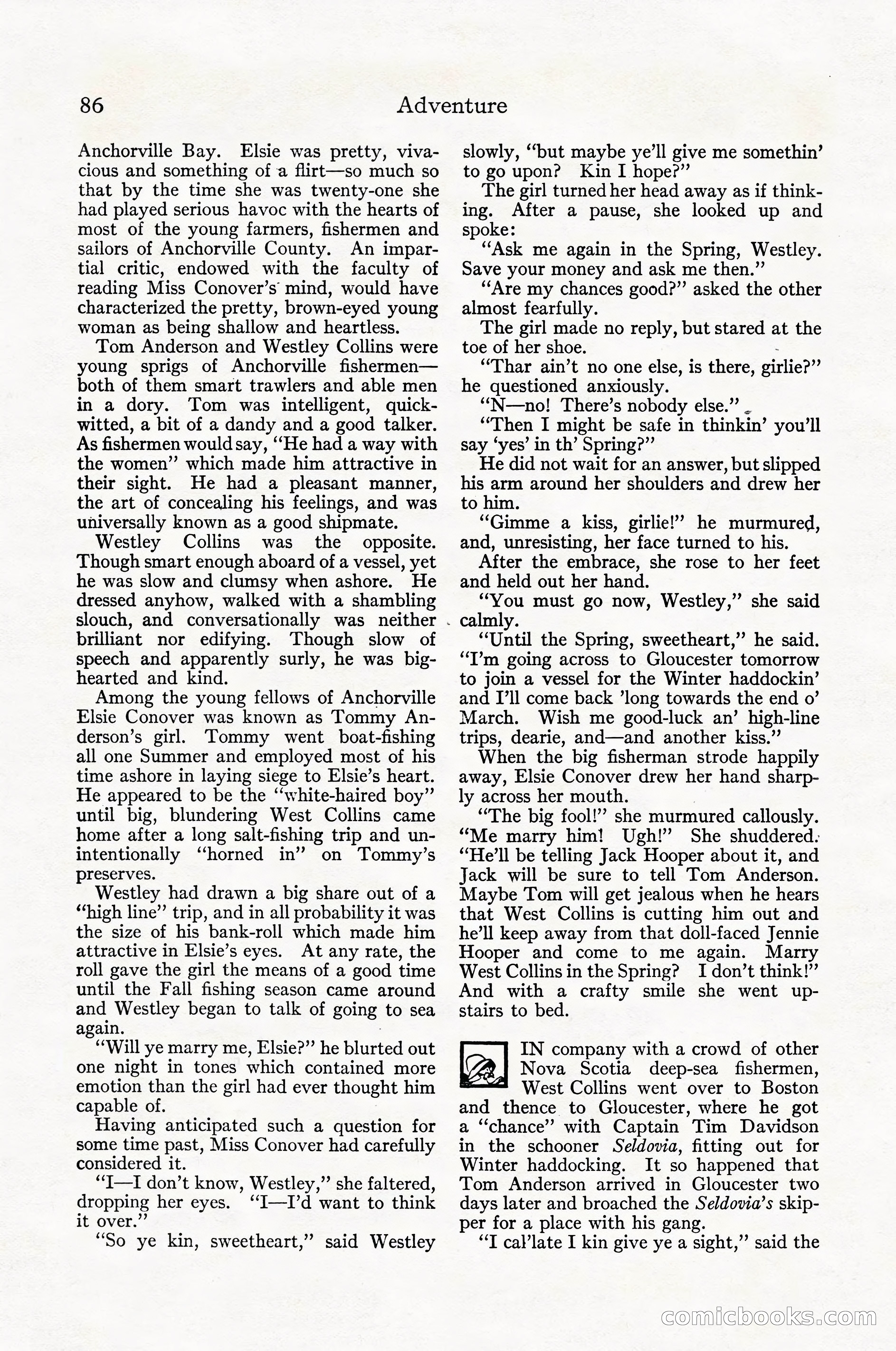 Adventure Magazine Cover, April 1916 — page 88 of 228