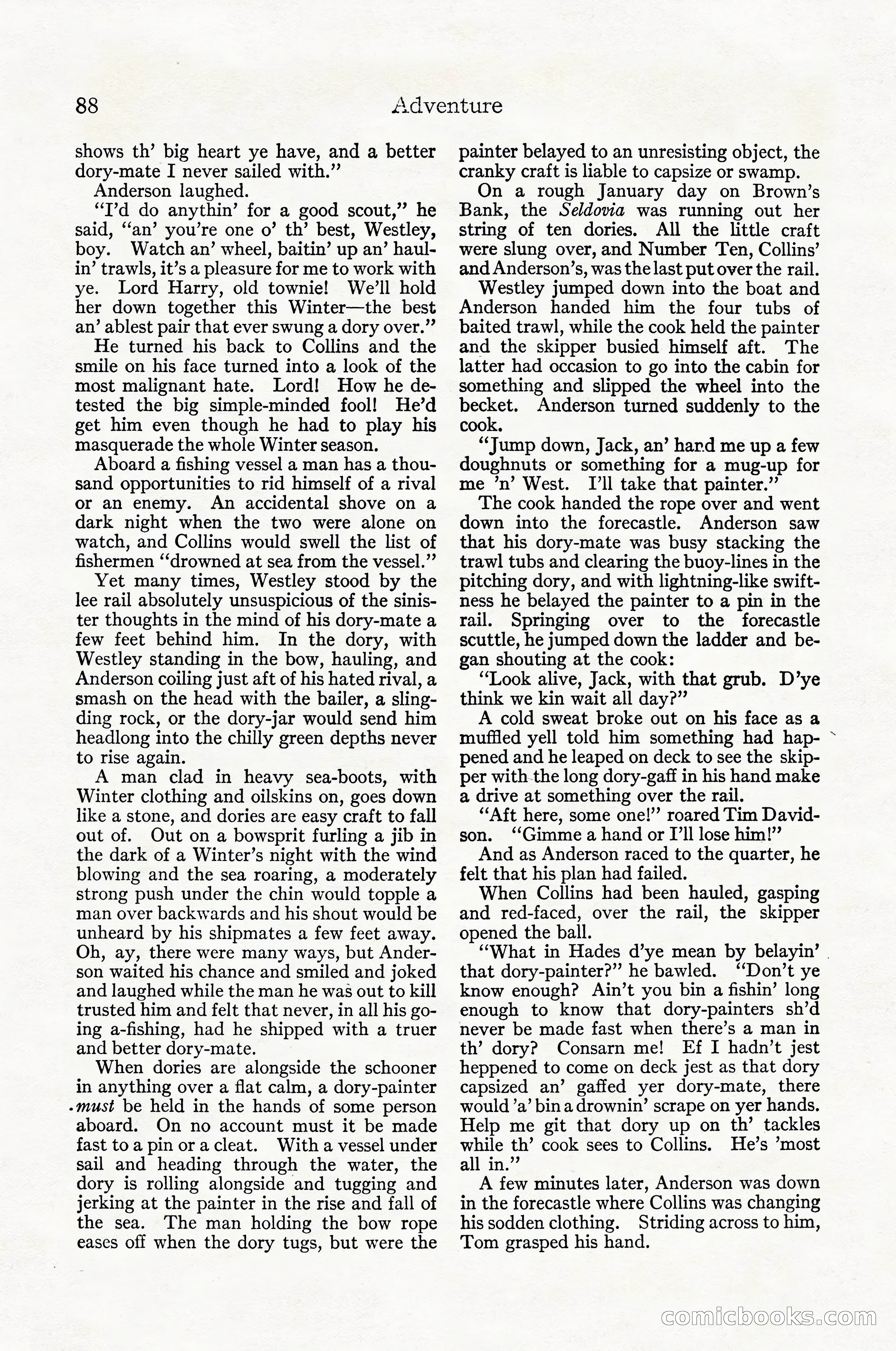 Adventure Magazine Cover, April 1916 — page 90 of 228