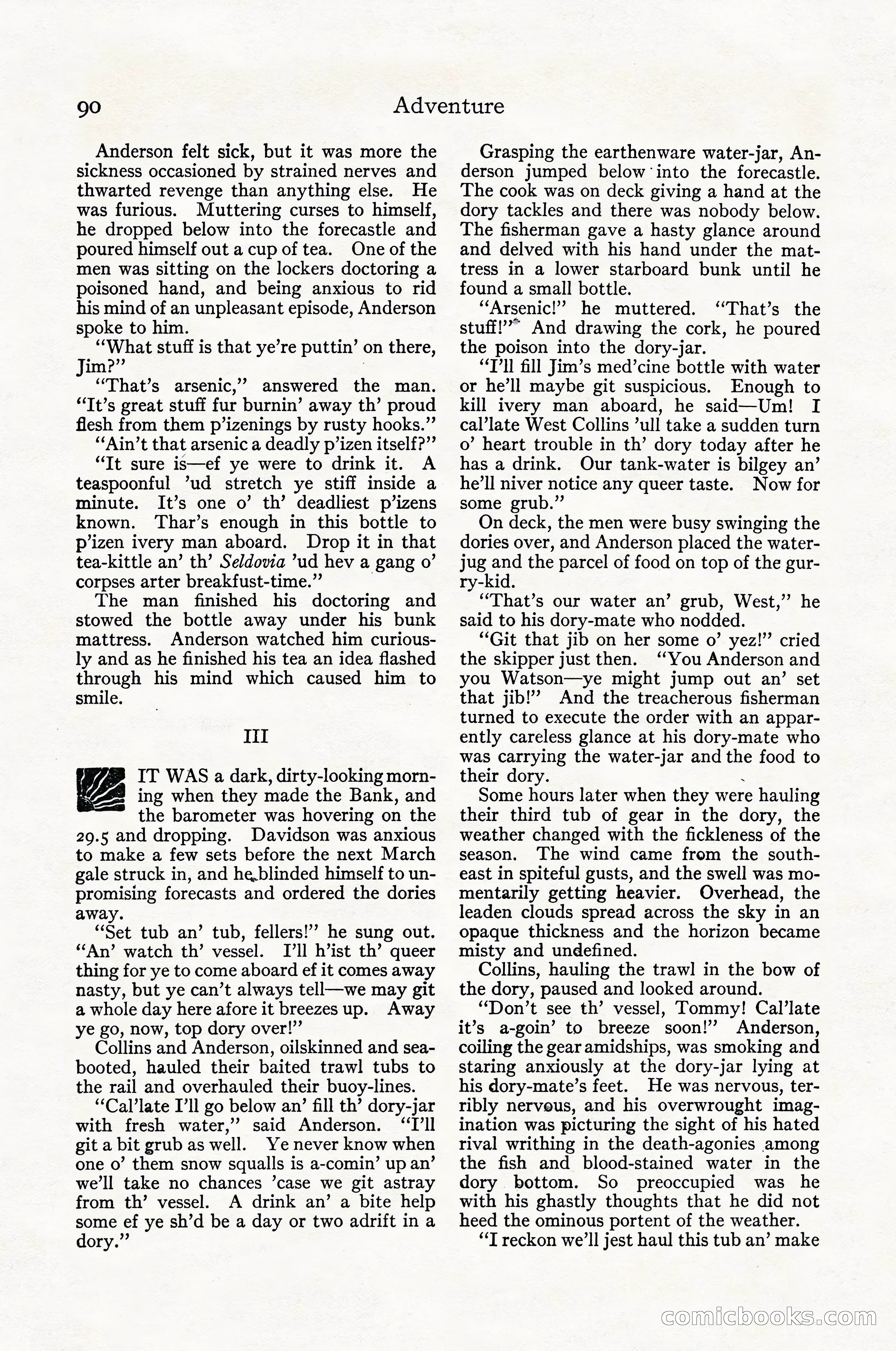 Adventure Magazine Cover, April 1916 — page 92 of 228