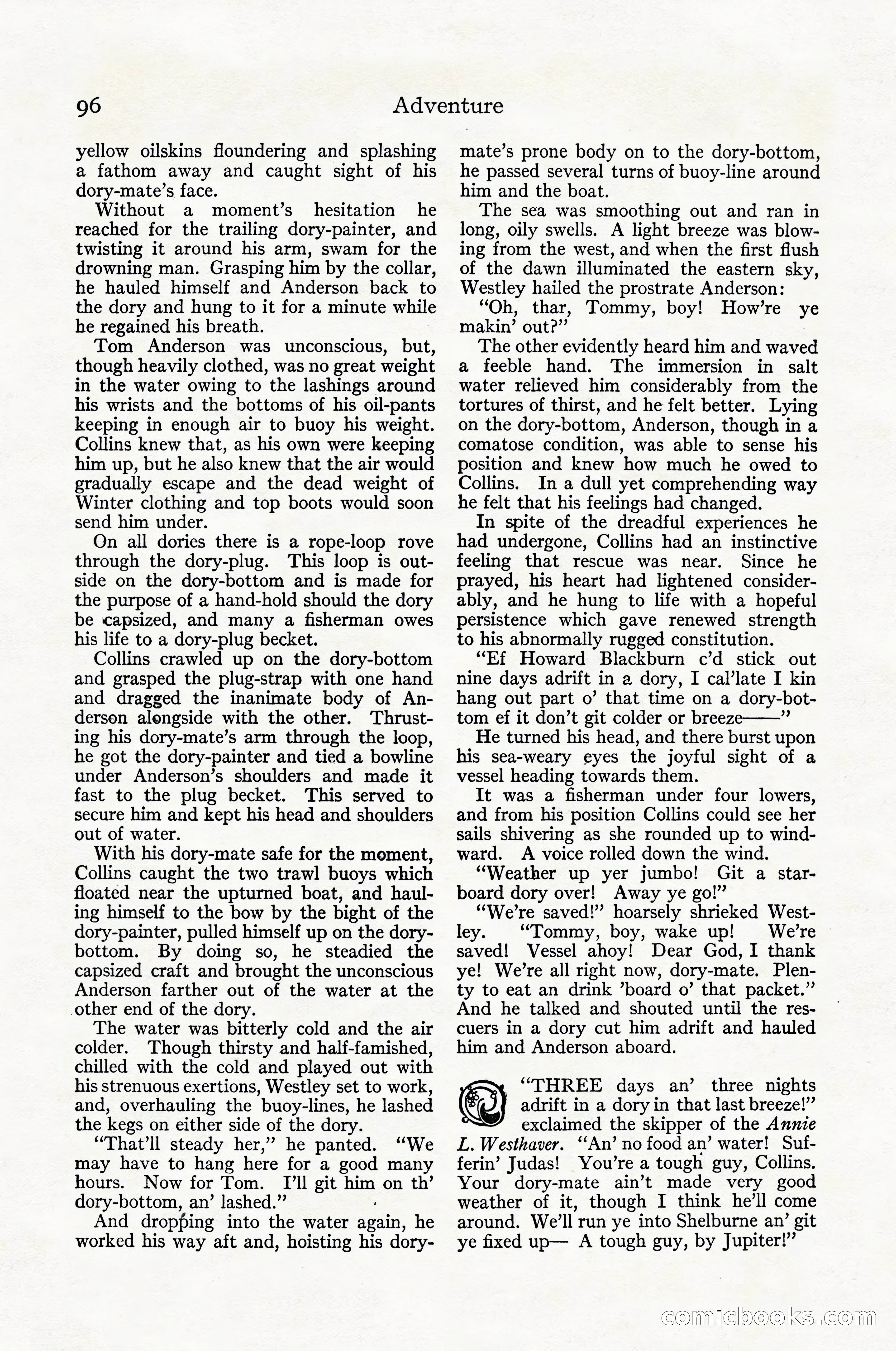 Adventure Magazine Cover, April 1916 — page 98 of 228