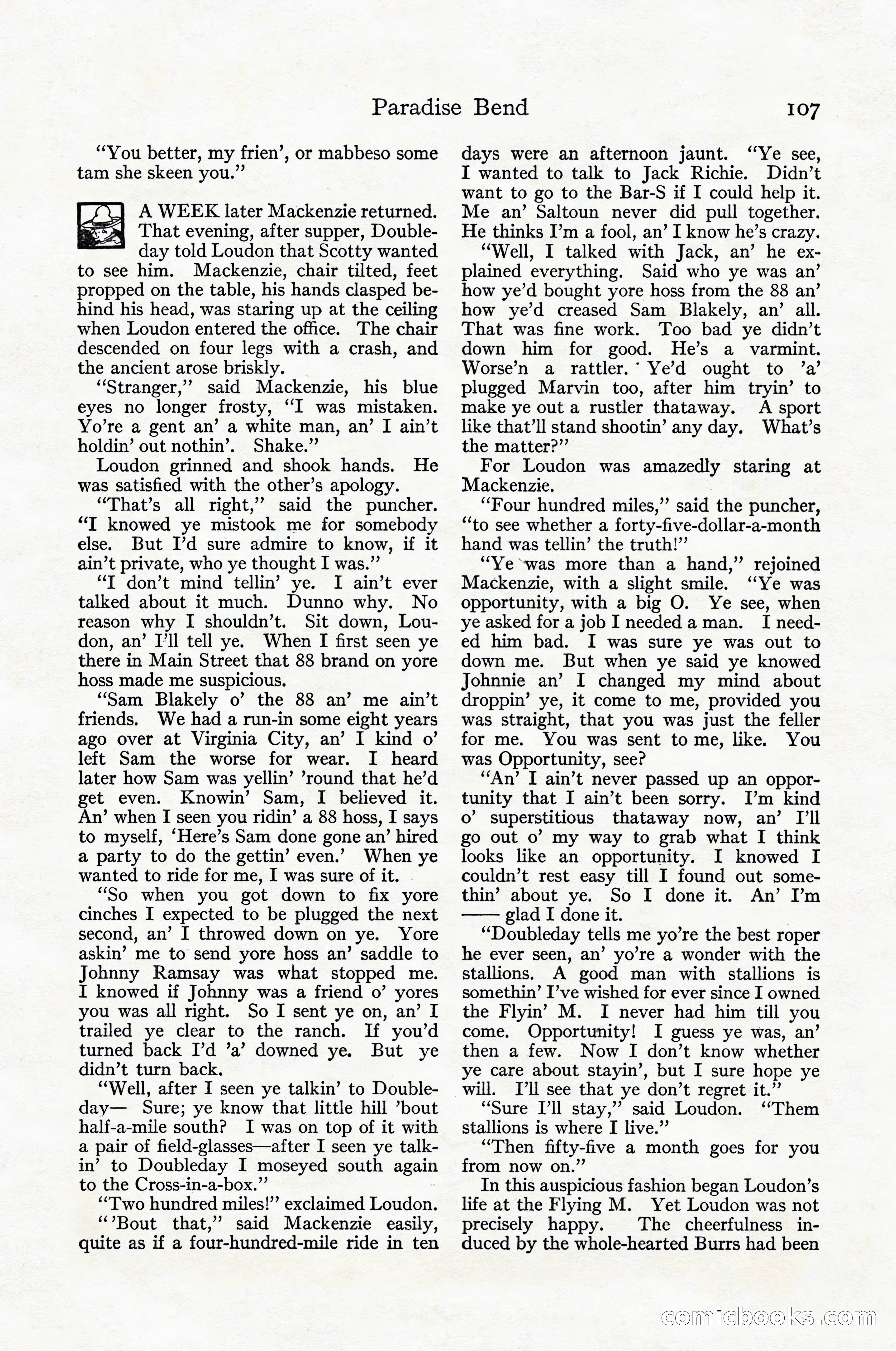 Adventure Magazine Cover, April 1916 — page 109 of 228