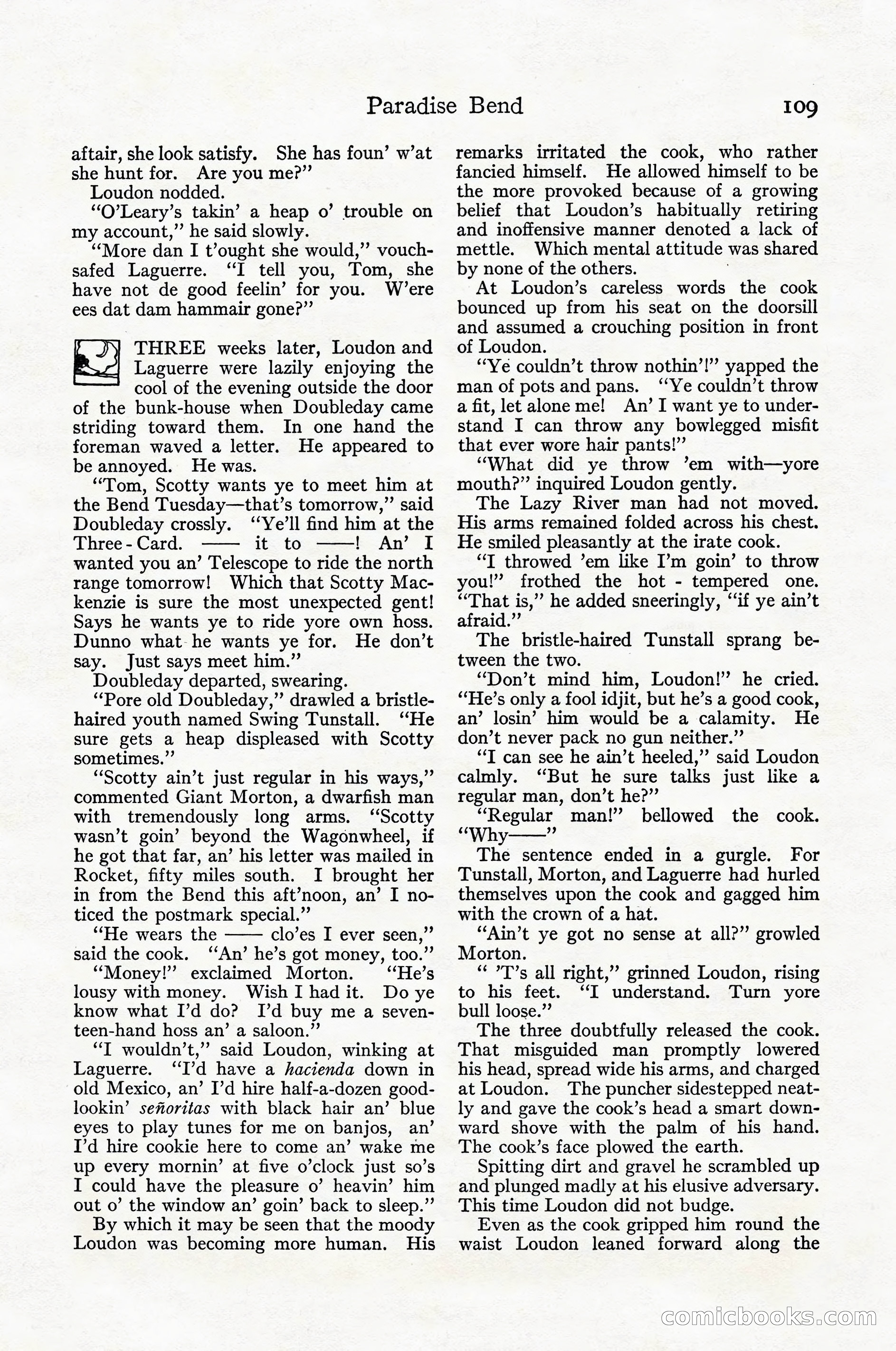 Adventure Magazine Cover, April 1916 — page 111 of 228