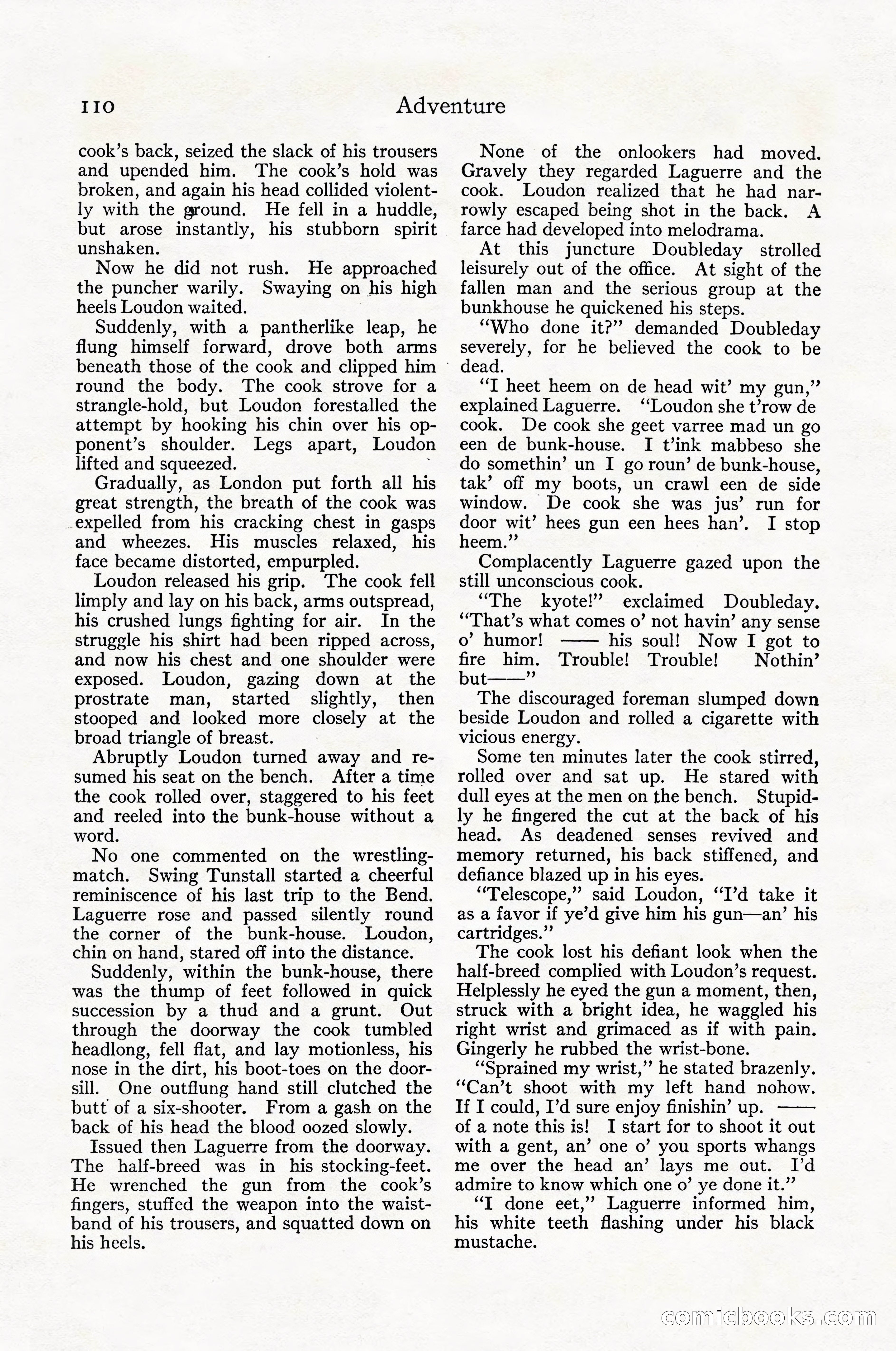 Adventure Magazine Cover, April 1916 — page 112 of 228