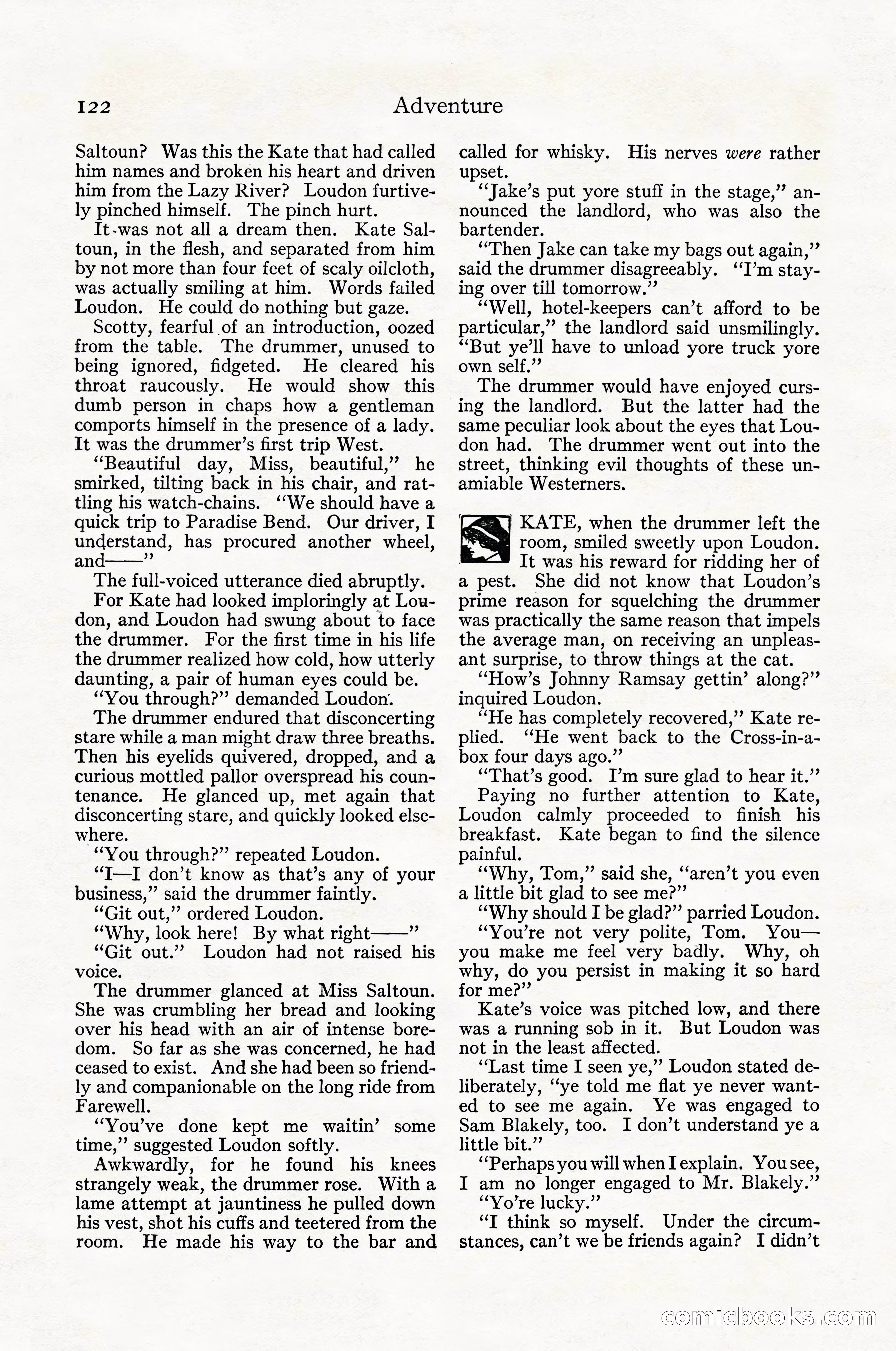 Adventure Magazine Cover, April 1916 — page 124 of 228