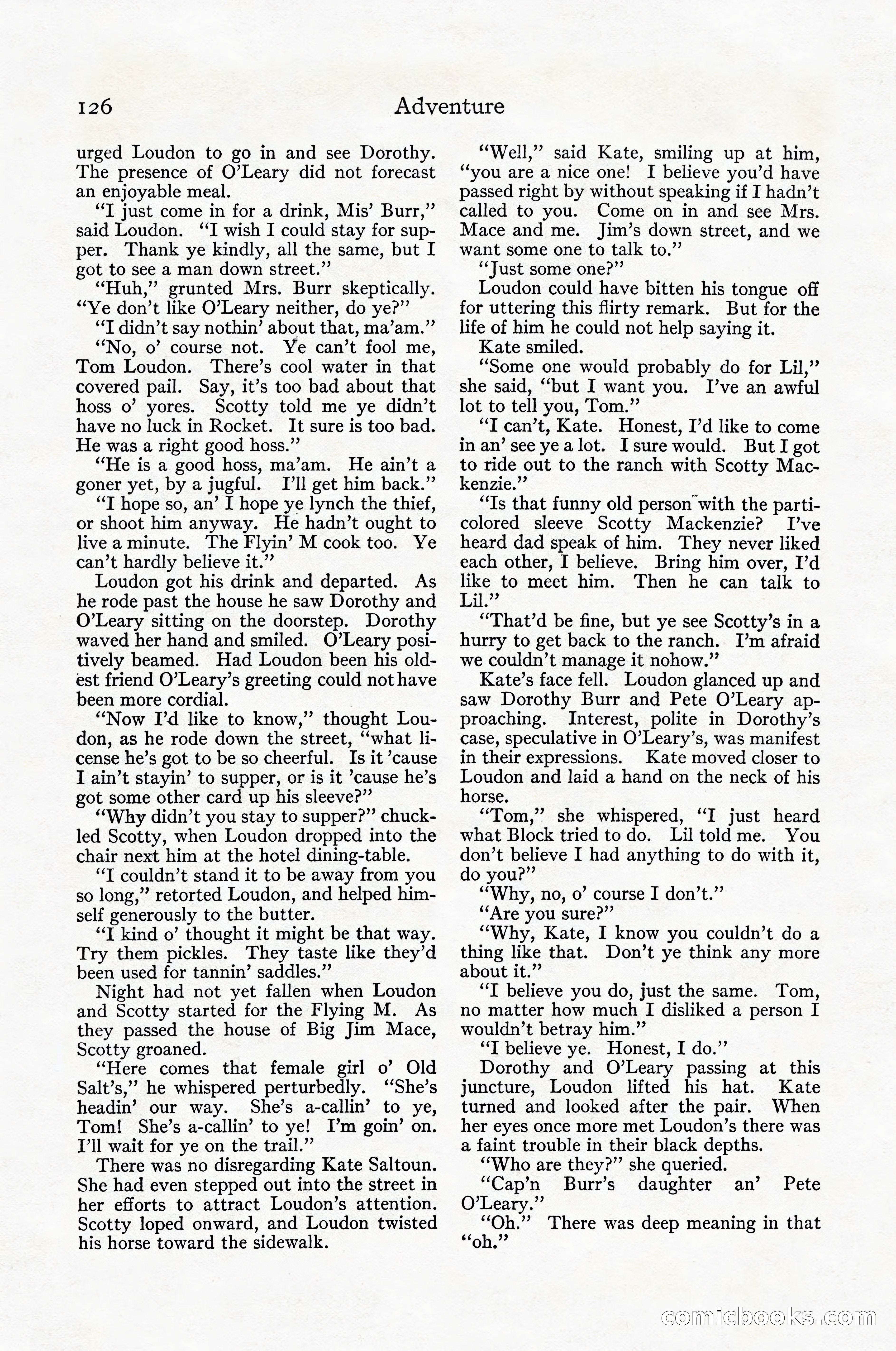 Adventure Magazine Cover, April 1916 — page 128 of 228