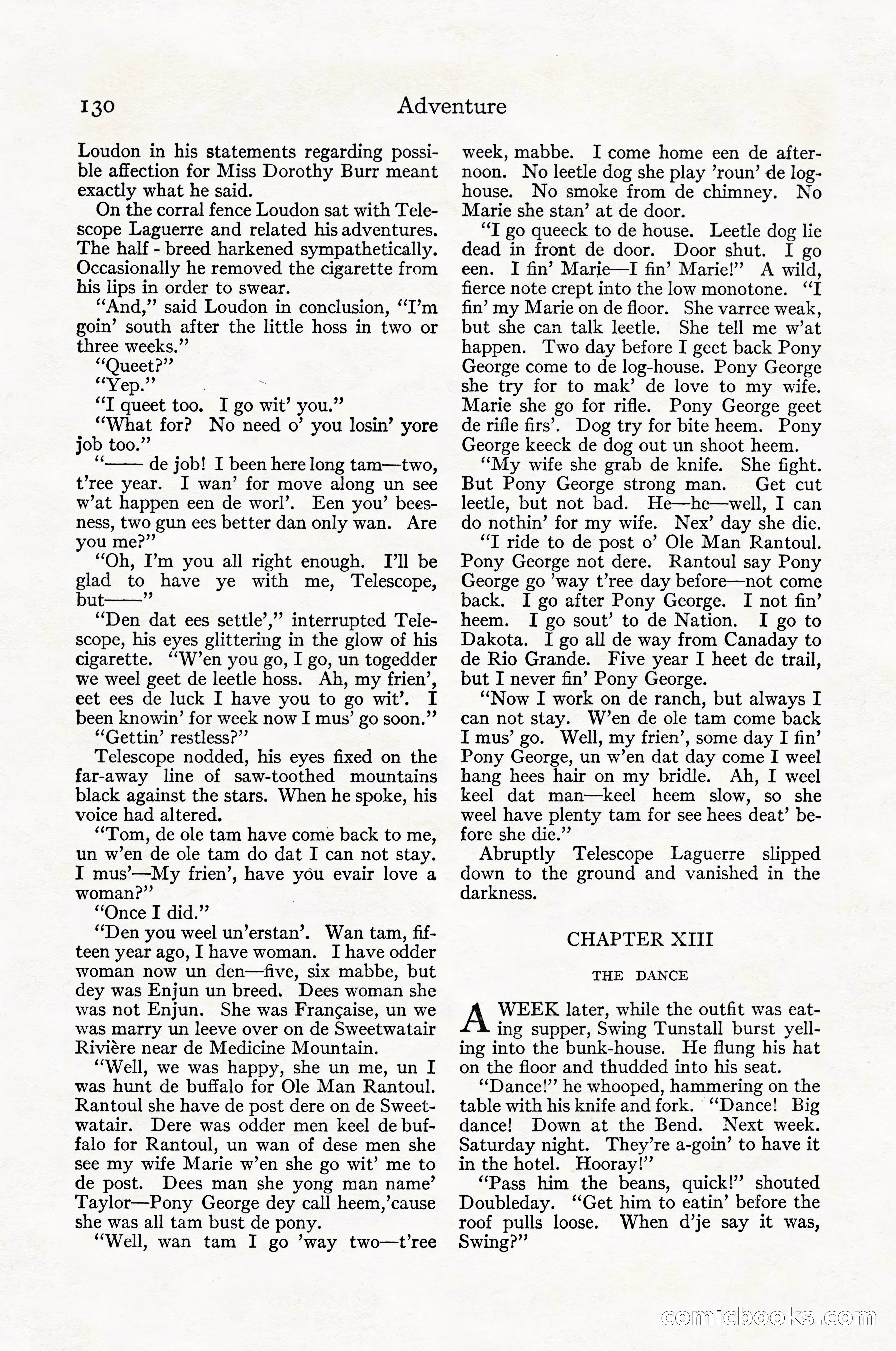 Adventure Magazine Cover, April 1916 — page 132 of 228