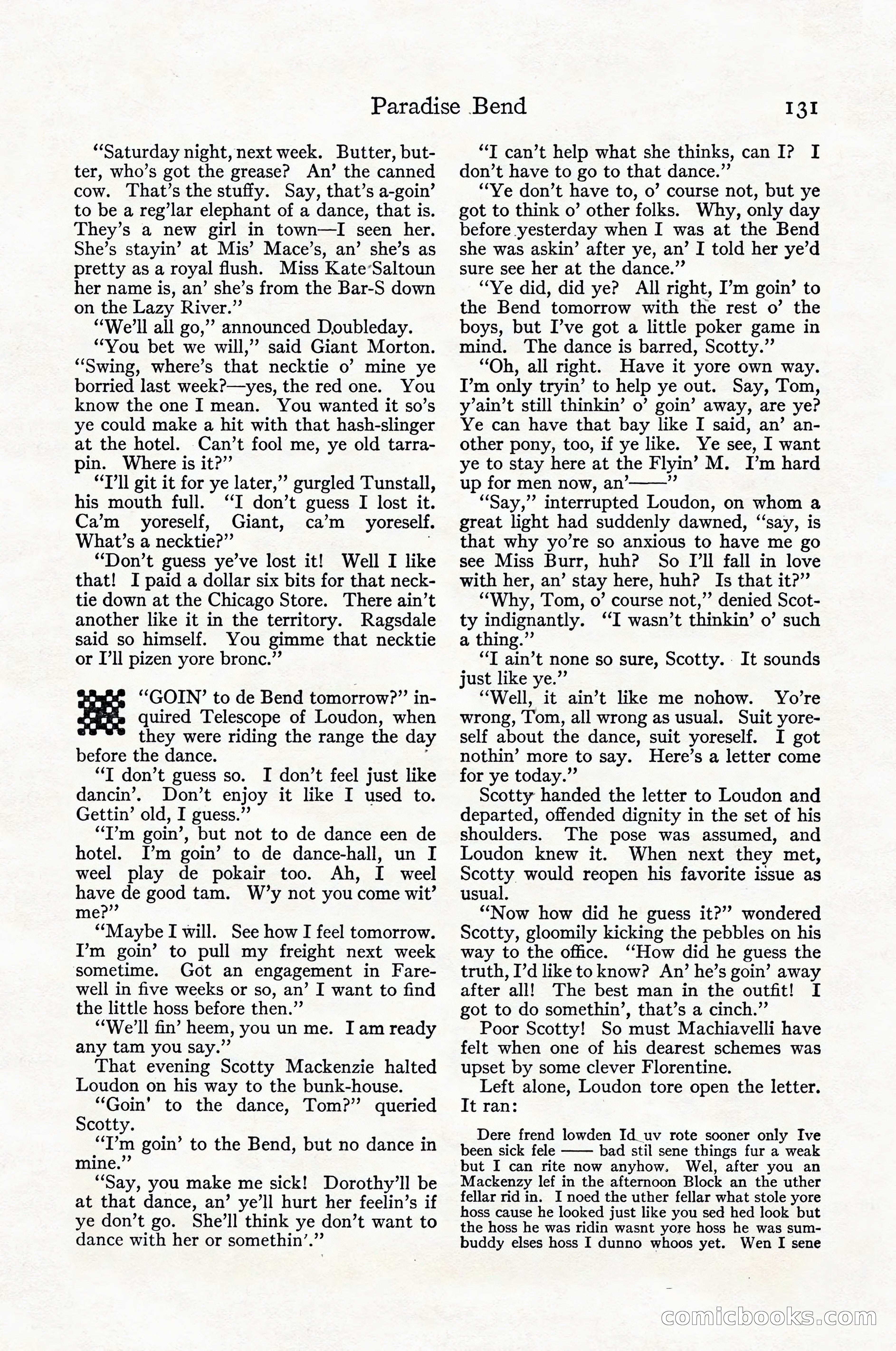 Adventure Magazine Cover, April 1916 — page 133 of 228