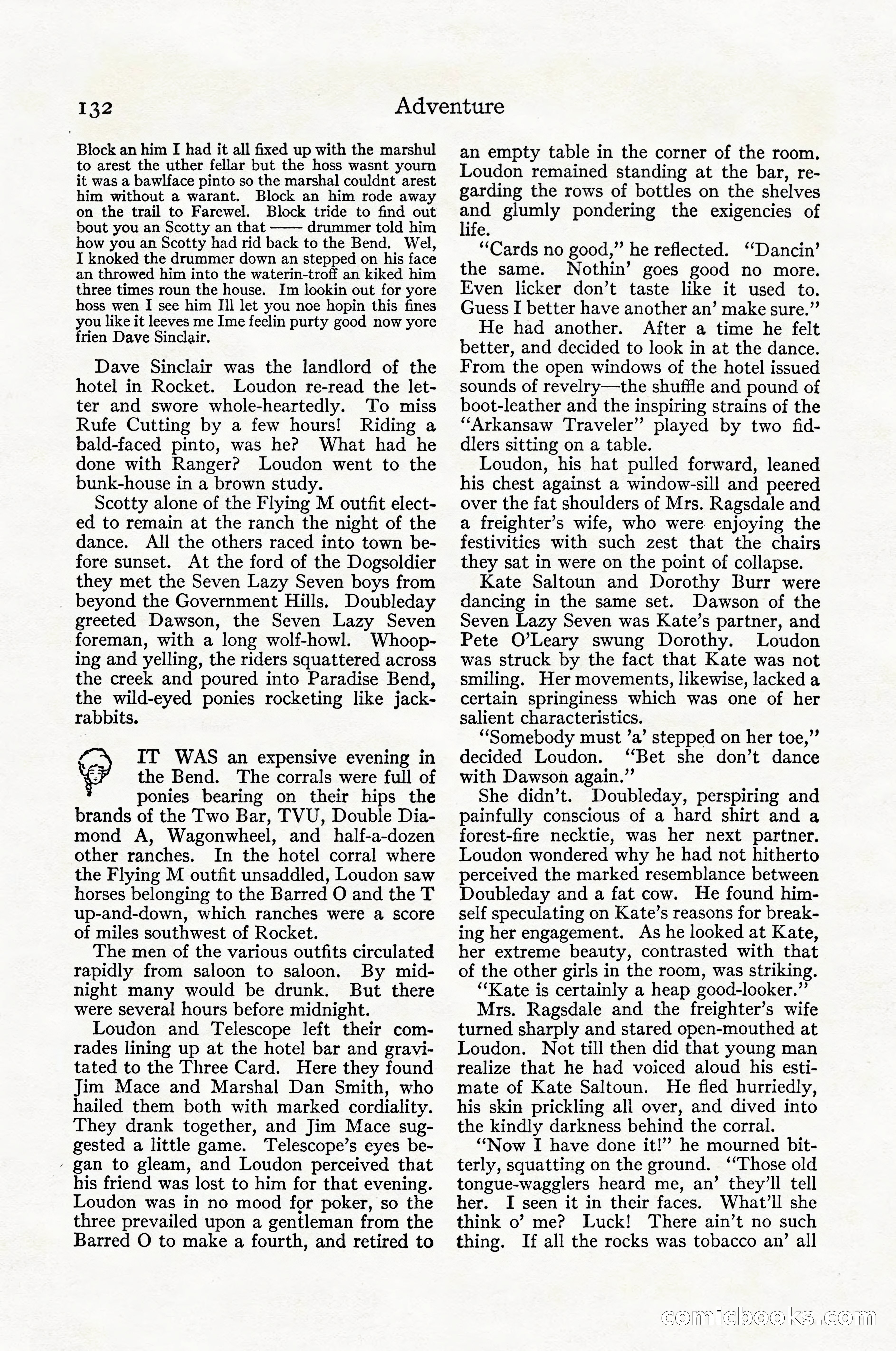 Adventure Magazine Cover, April 1916 — page 134 of 228