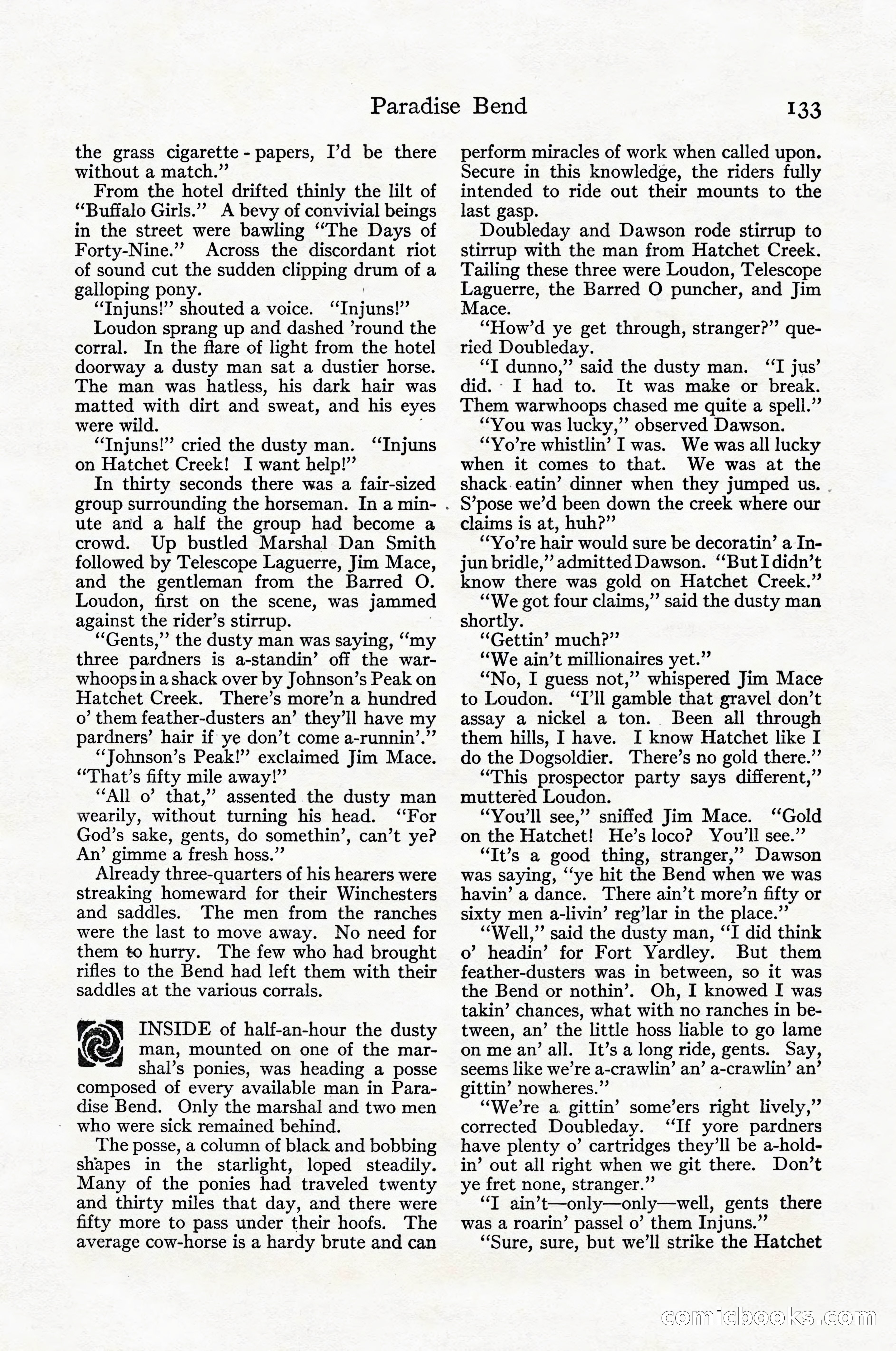Adventure Magazine Cover, April 1916 — page 135 of 228