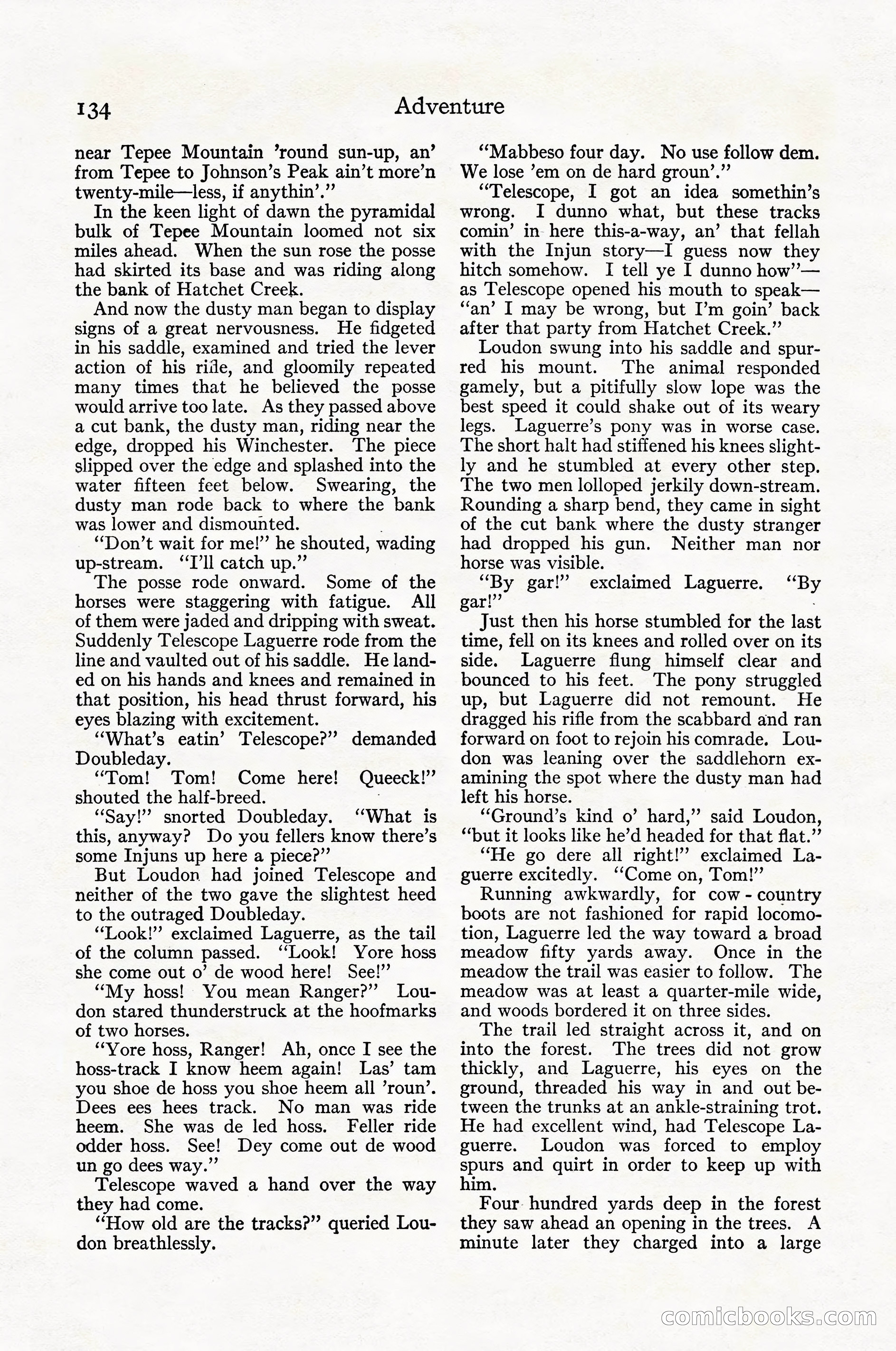 Adventure Magazine Cover, April 1916 — page 136 of 228