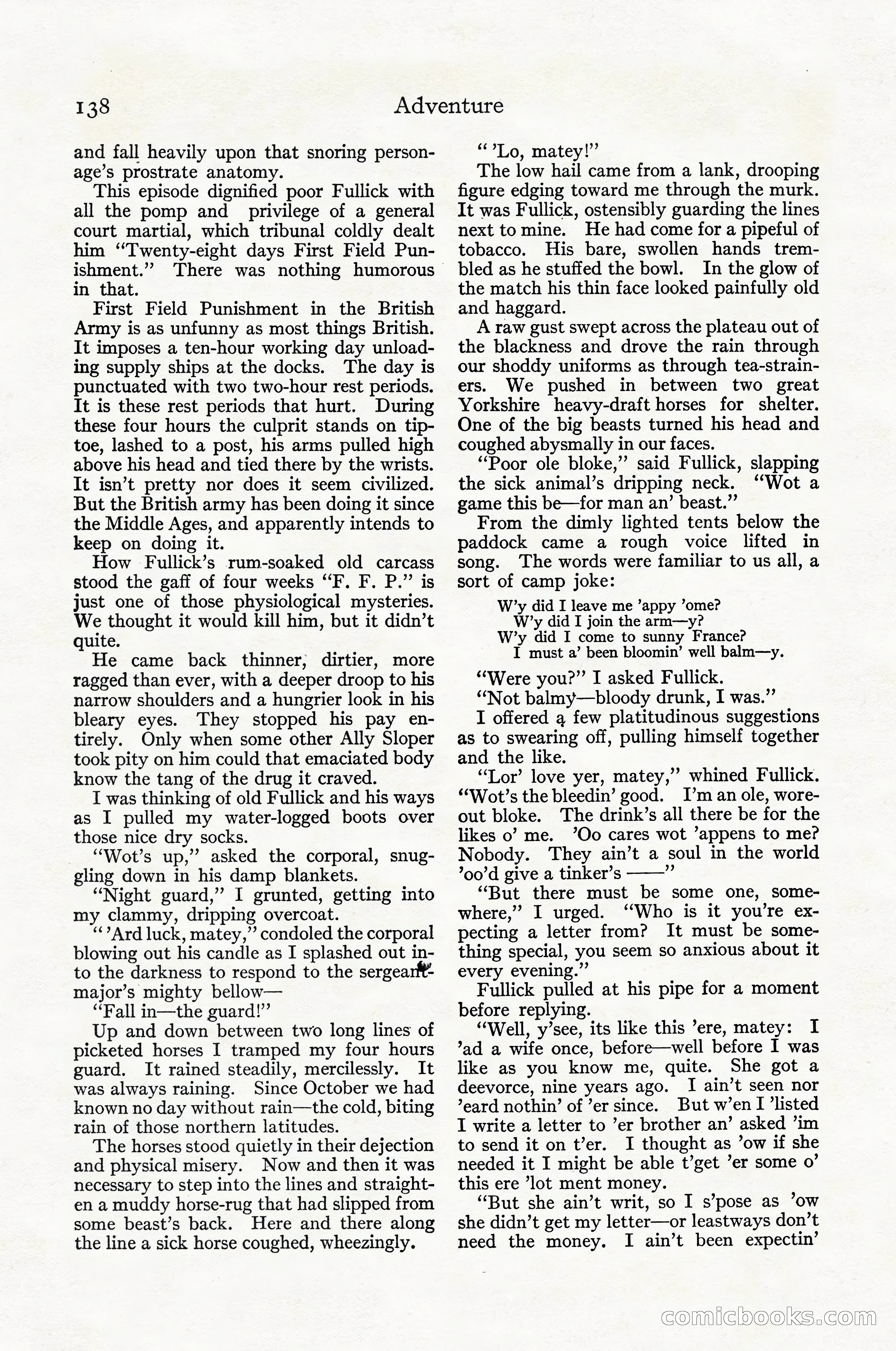Adventure Magazine Cover, April 1916 — page 140 of 228