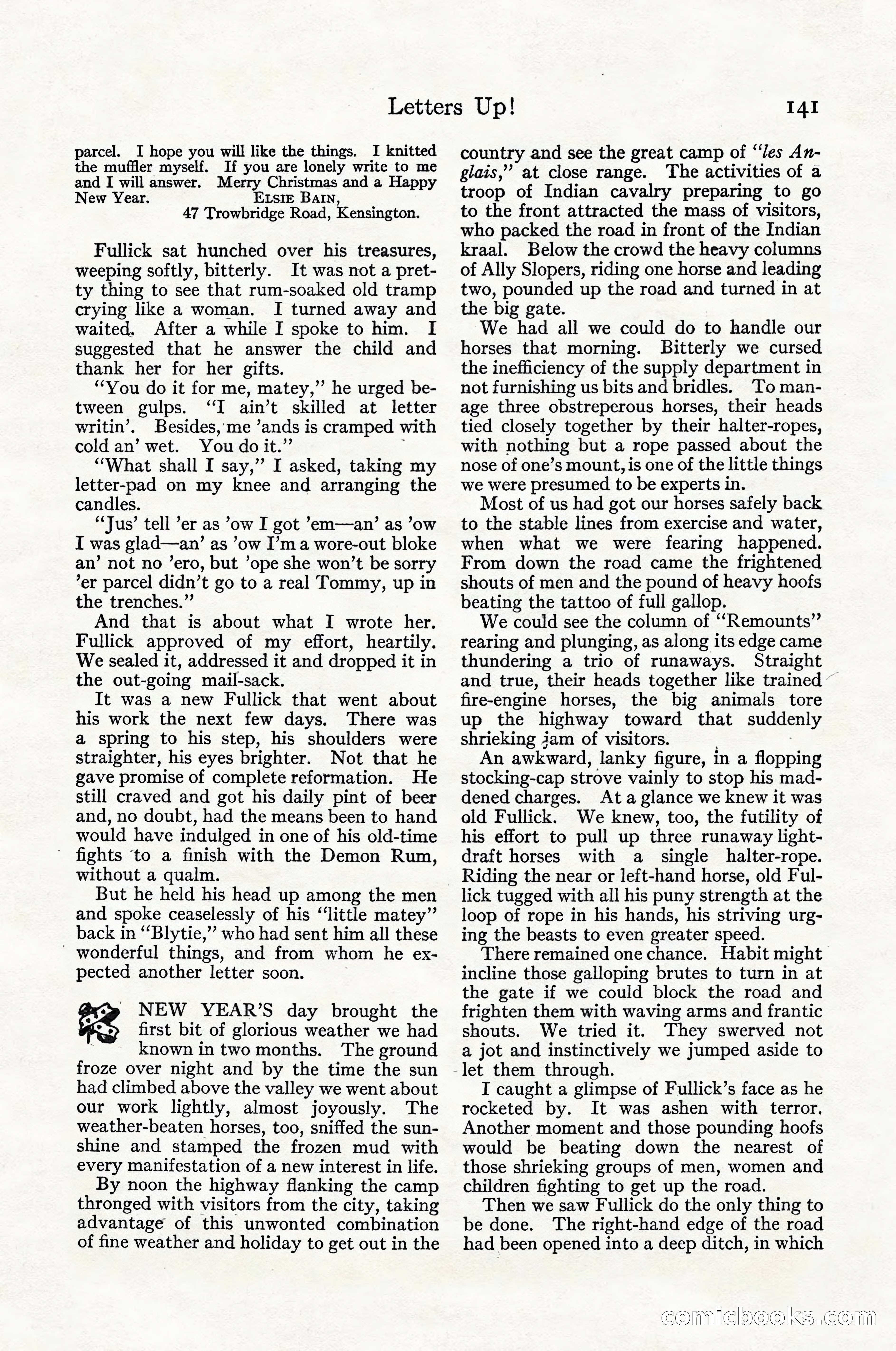 Adventure Magazine Cover, April 1916 — page 143 of 228