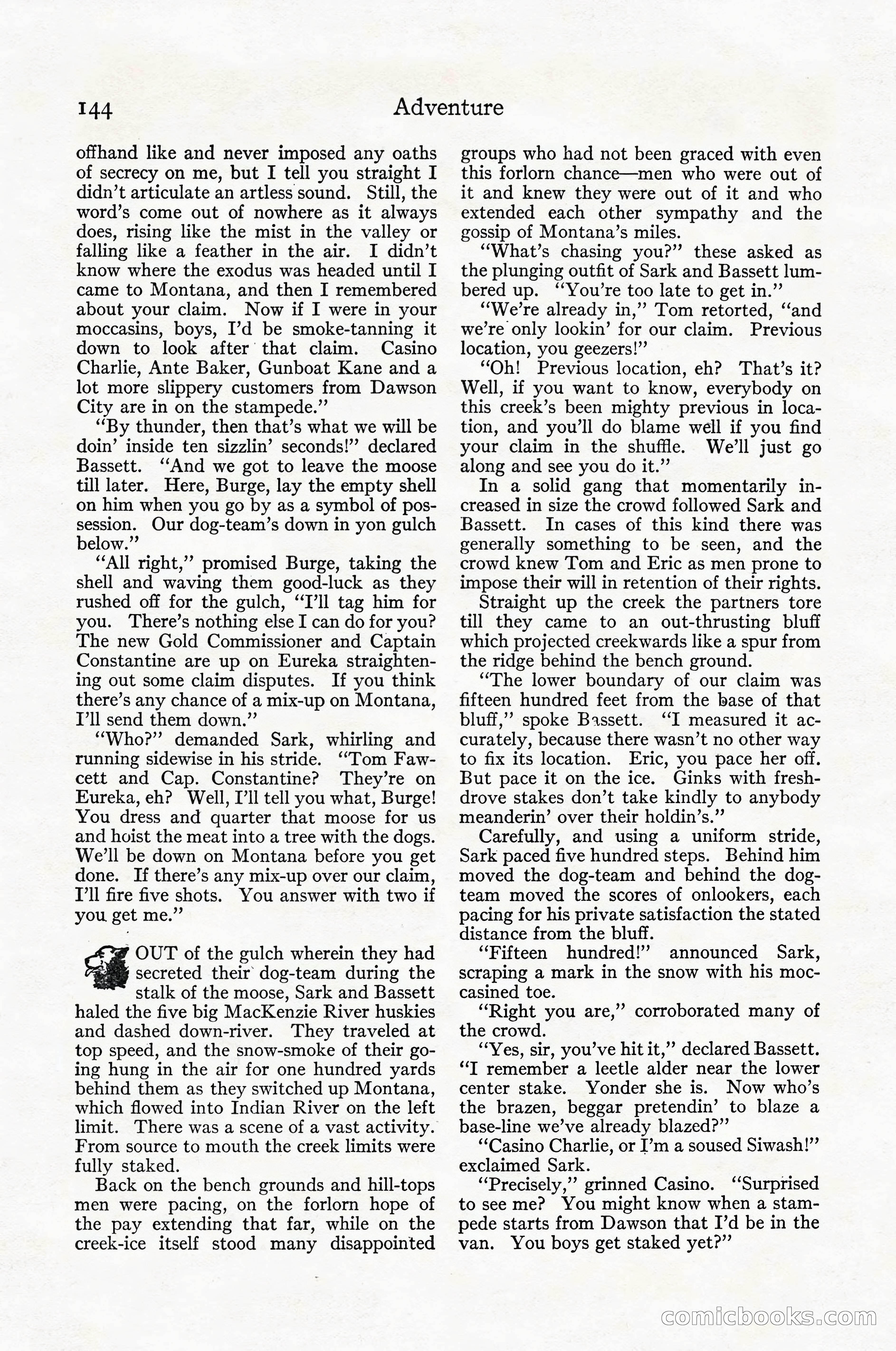 Adventure Magazine Cover, April 1916 — page 146 of 228