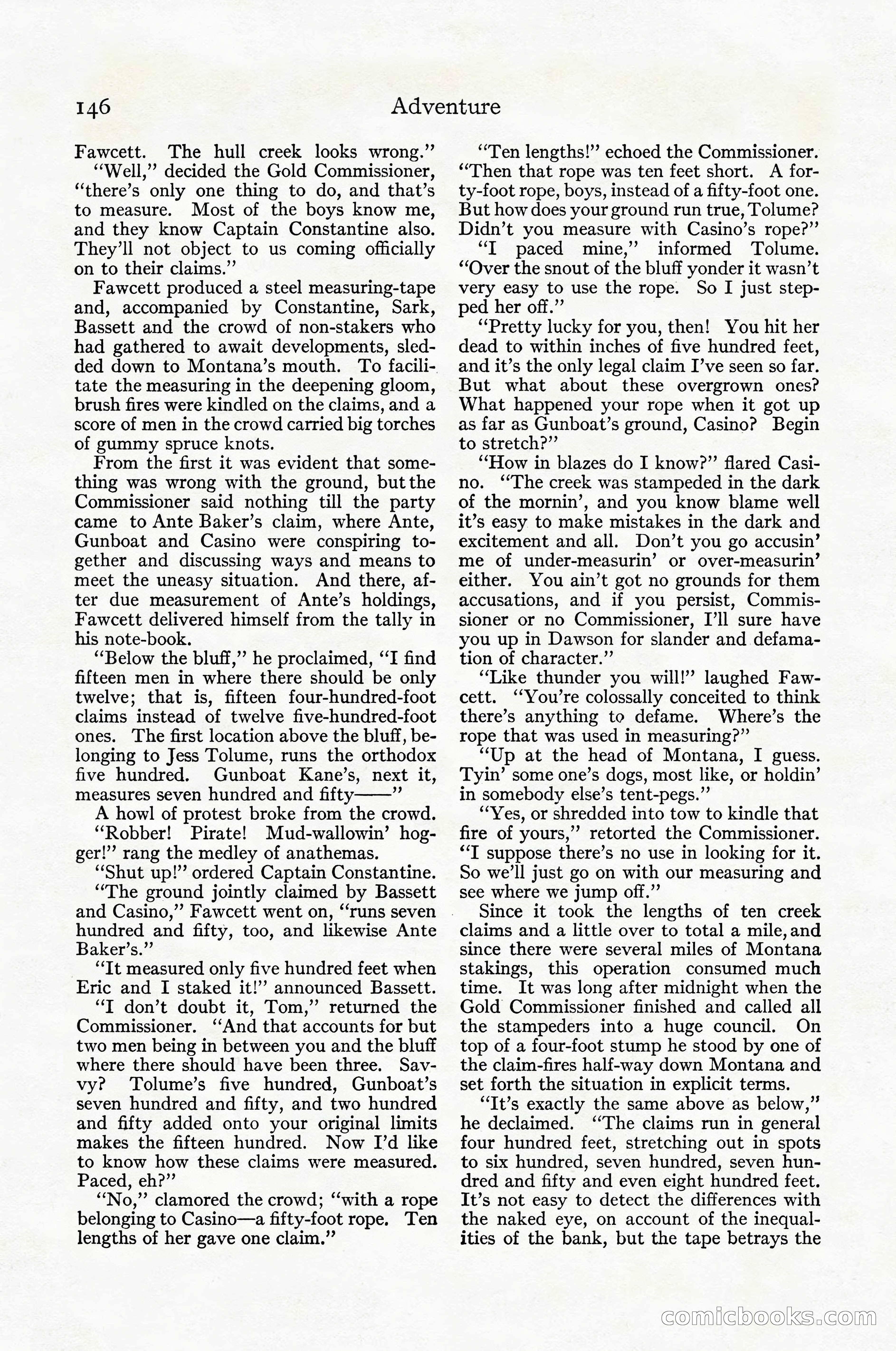 Adventure Magazine Cover, April 1916 — page 148 of 228