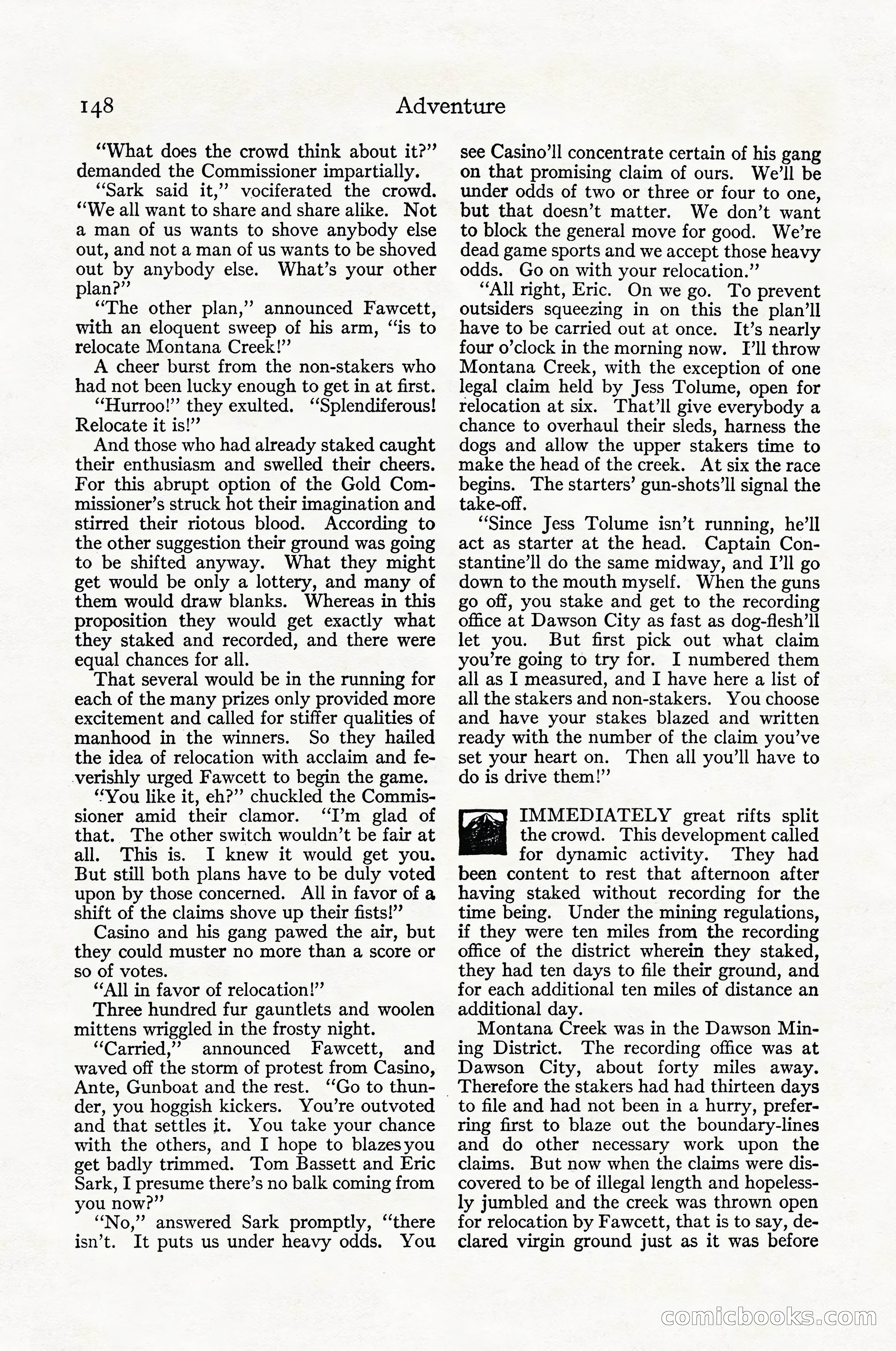 Adventure Magazine Cover, April 1916 — page 150 of 228