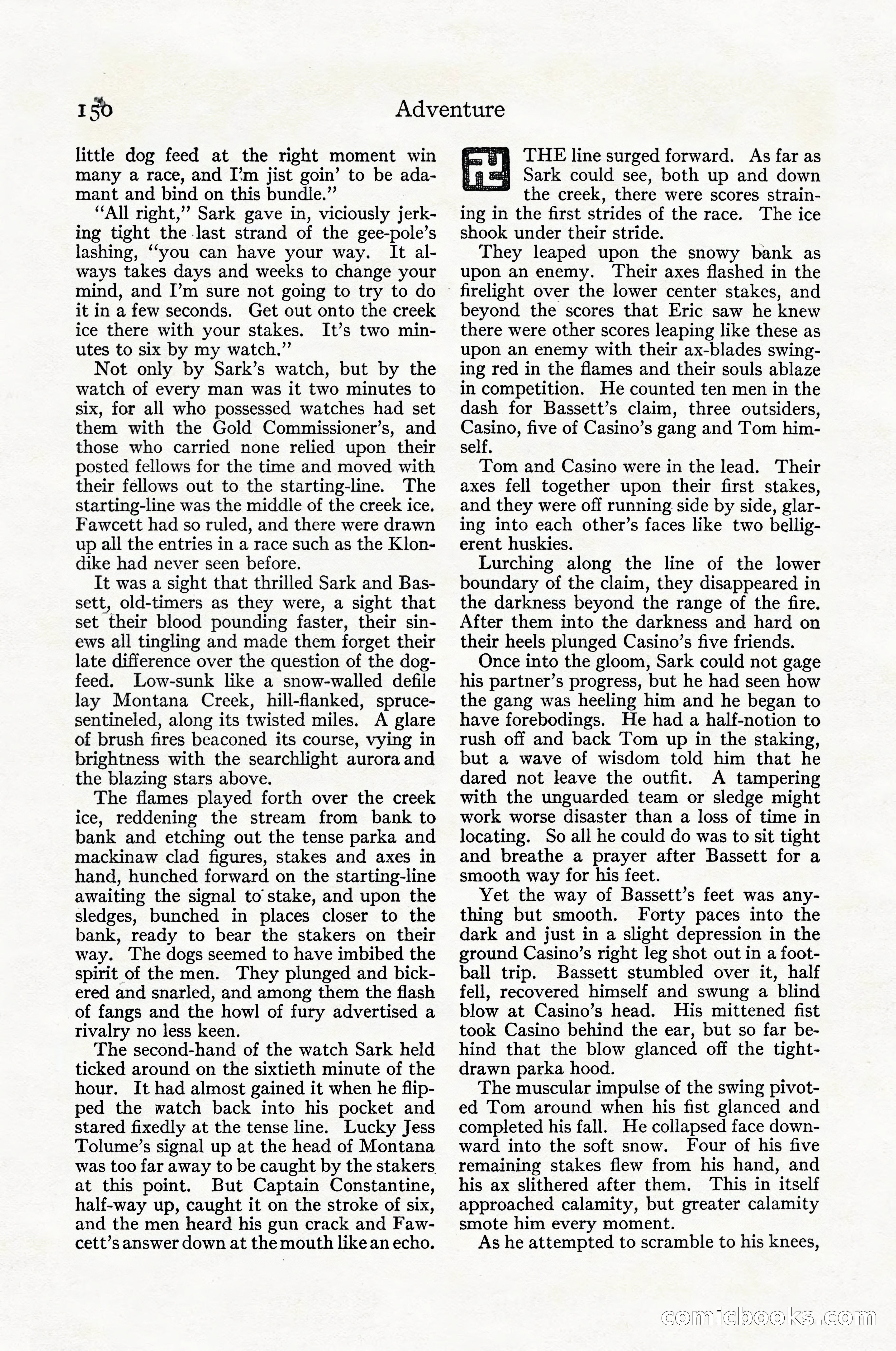 Adventure Magazine Cover, April 1916 — page 152 of 228