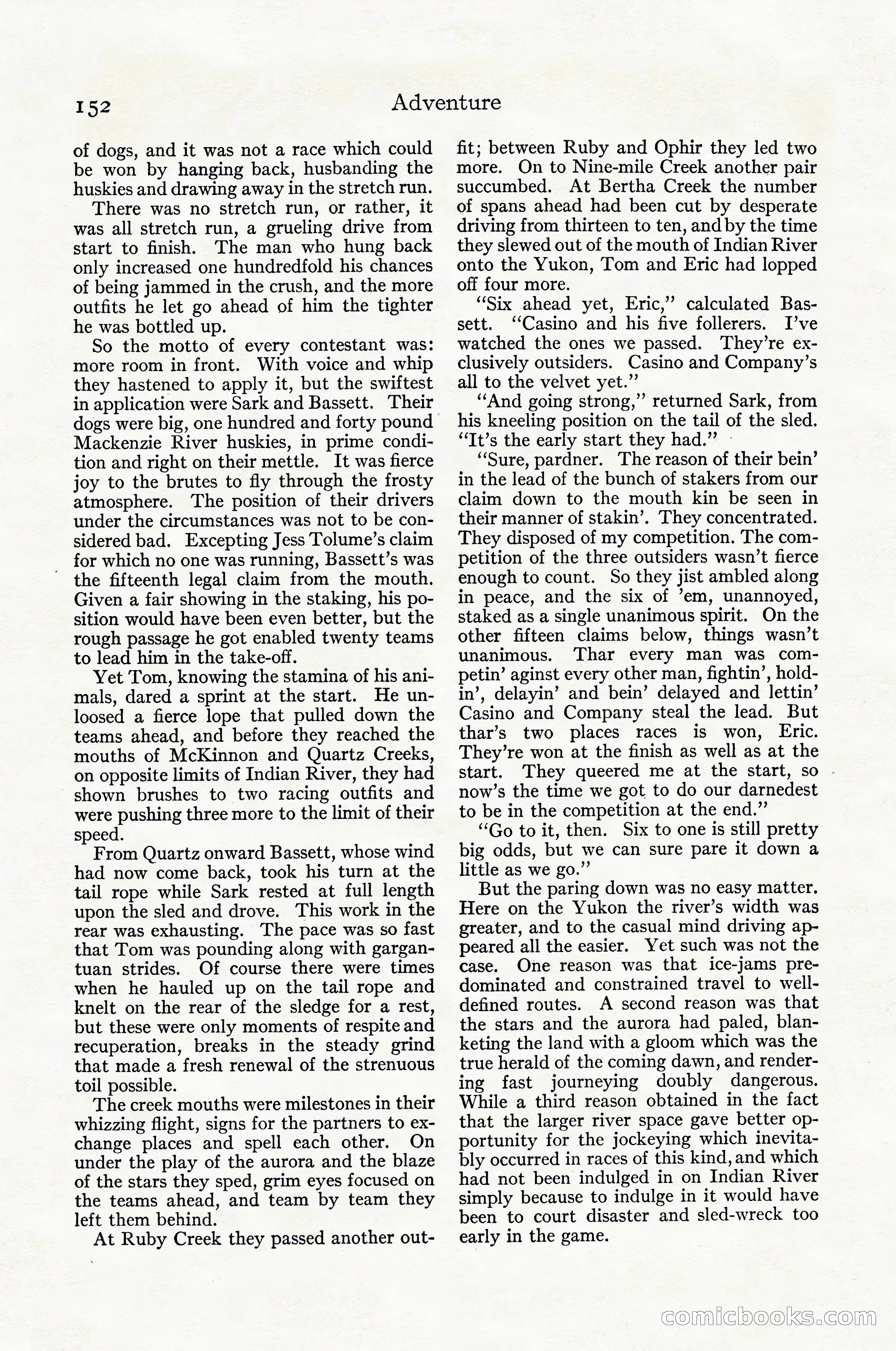 Adventure Magazine Cover, April 1916 — page 154 of 228