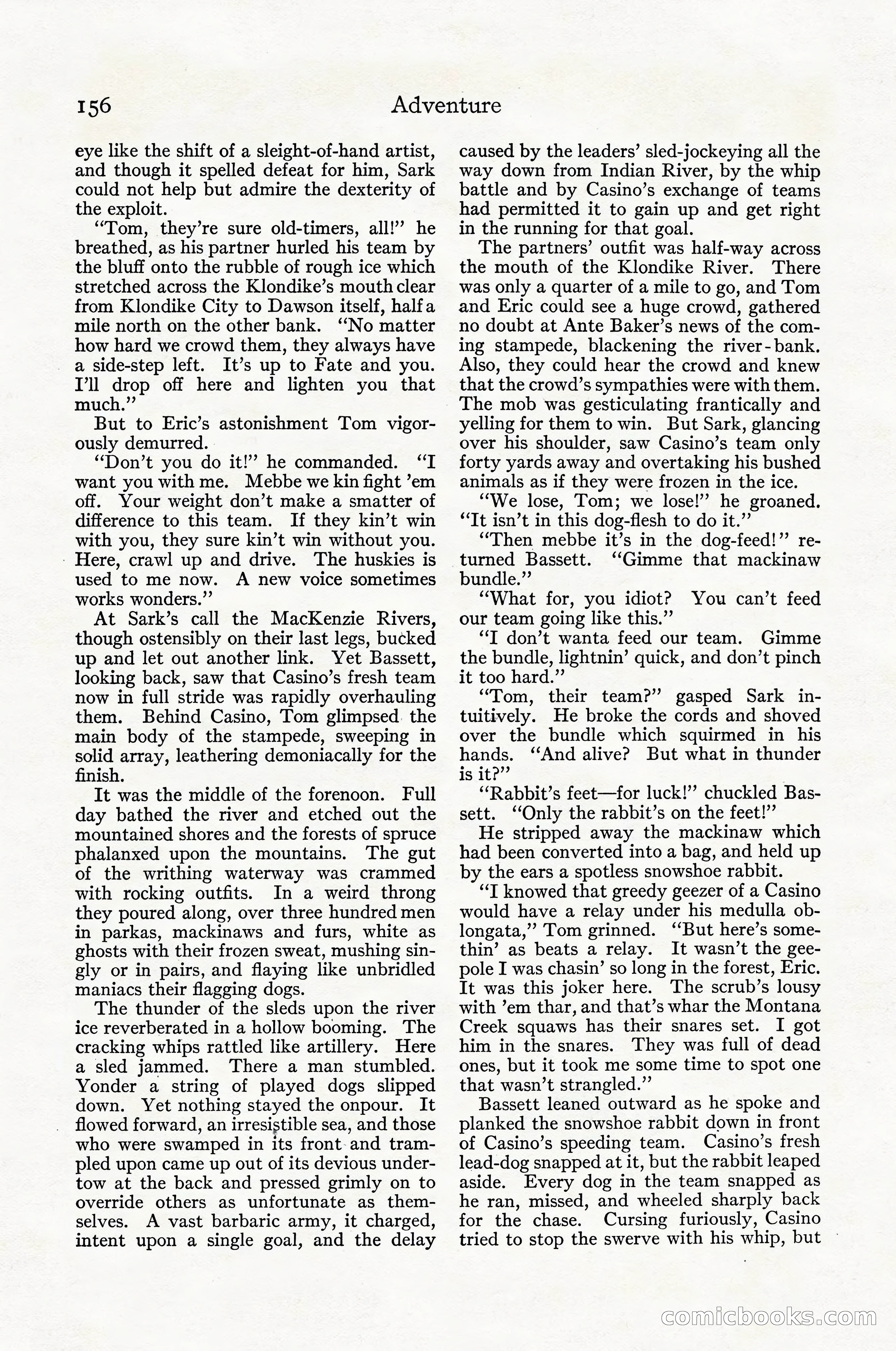 Adventure Magazine Cover, April 1916 — page 158 of 228