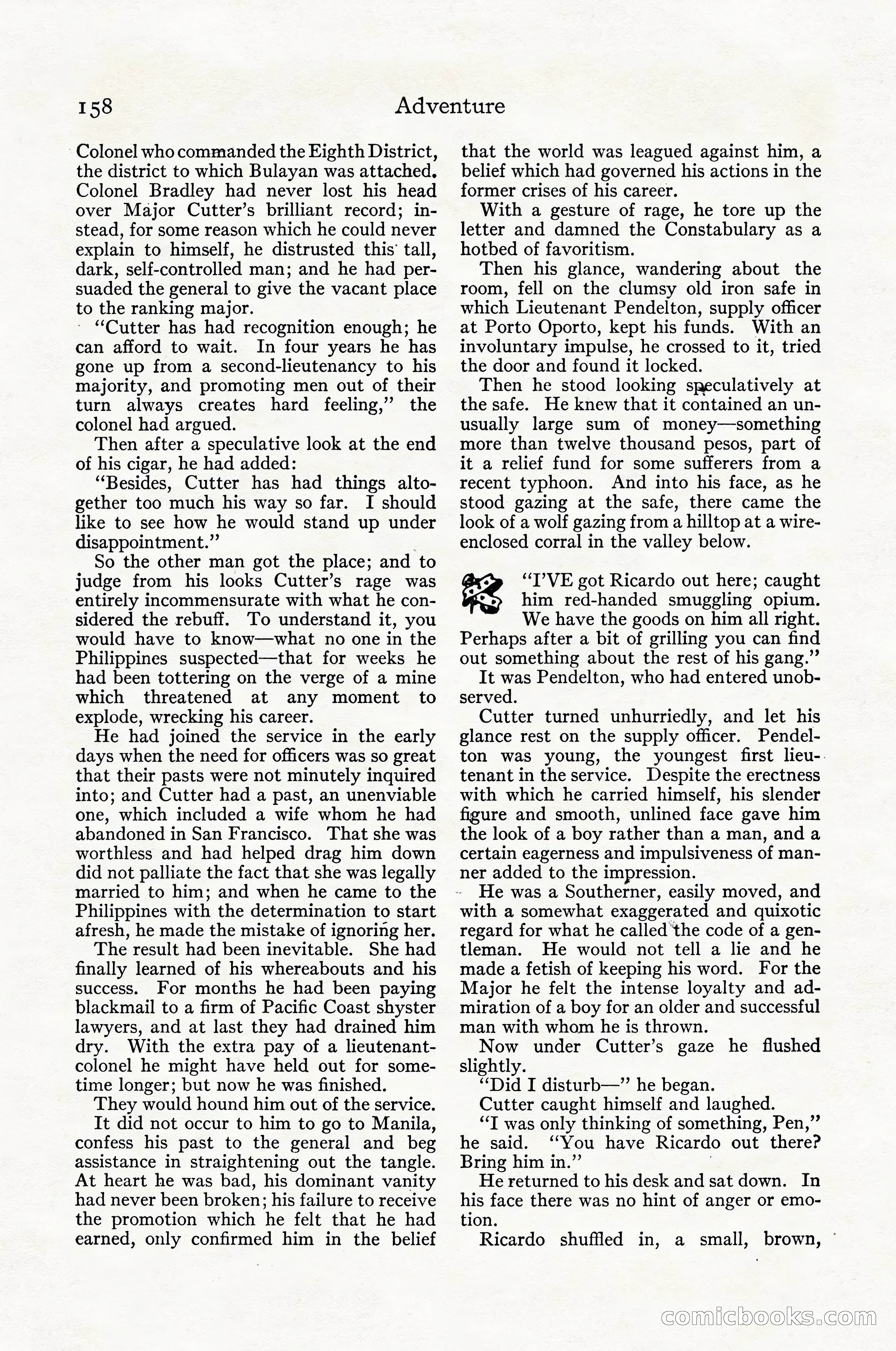 Adventure Magazine Cover, April 1916 — page 160 of 228