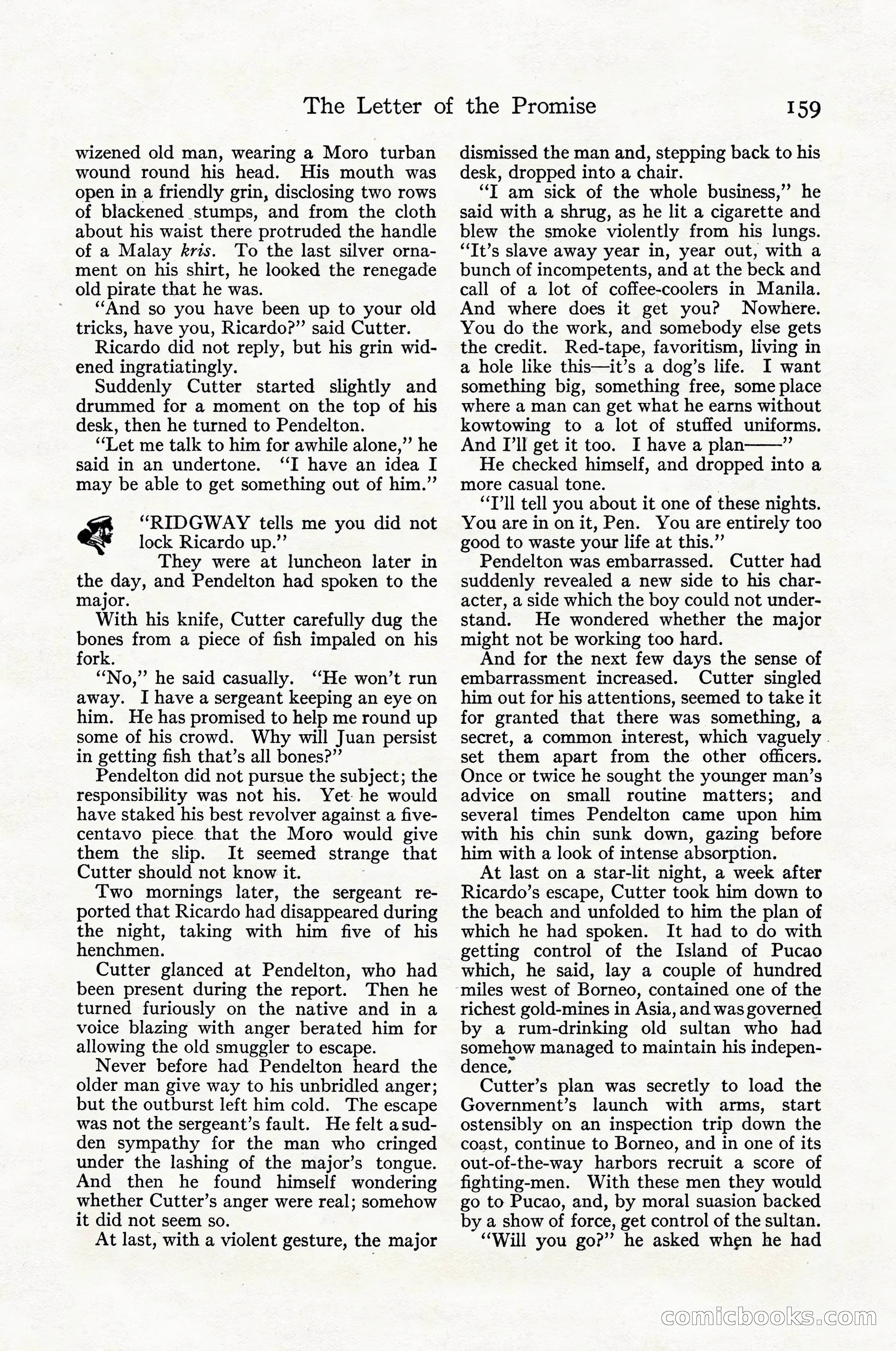 Adventure Magazine Cover, April 1916 — page 161 of 228