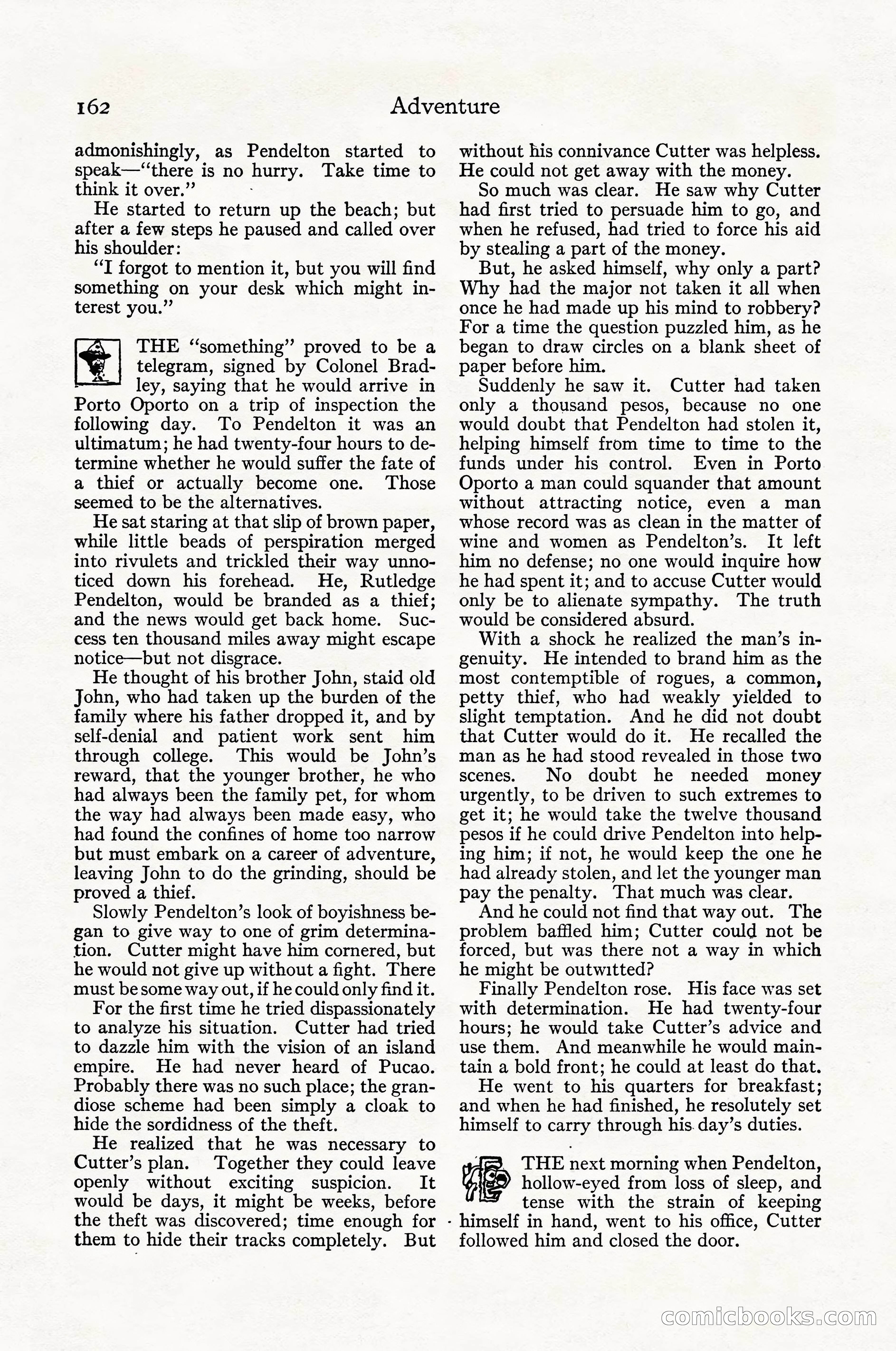 Adventure Magazine Cover, April 1916 — page 164 of 228