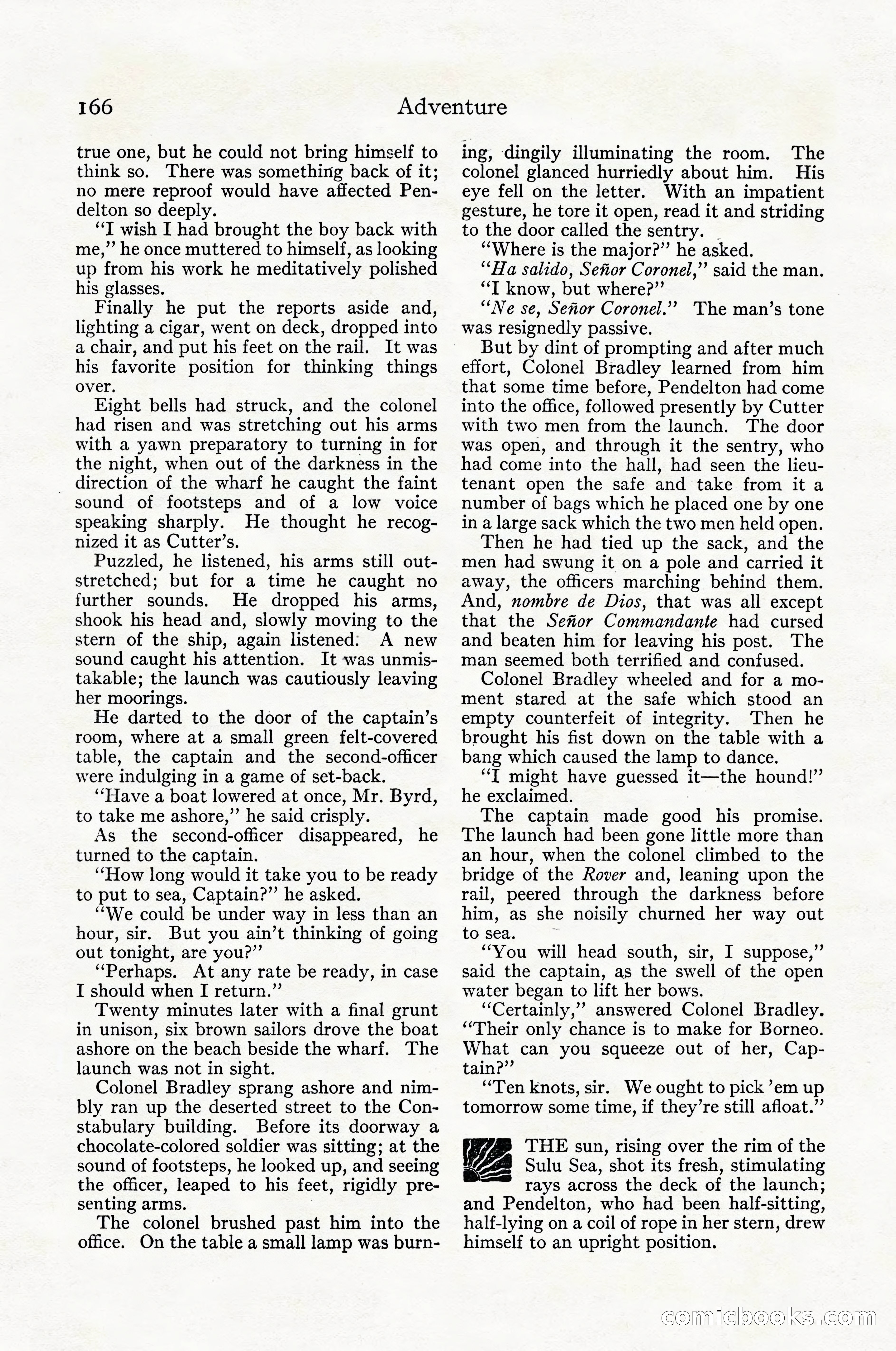 Adventure Magazine Cover, April 1916 — page 168 of 228