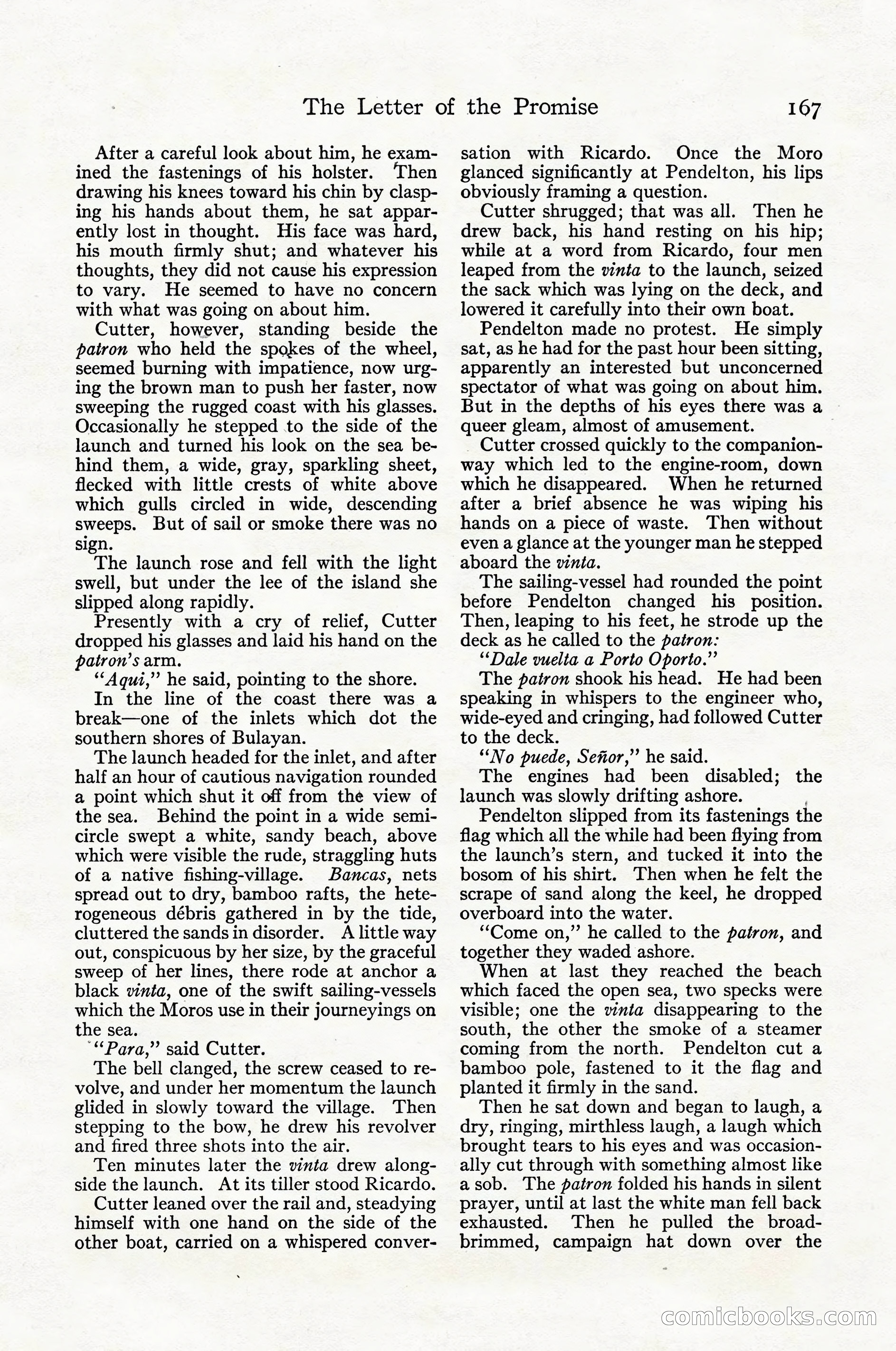 Adventure Magazine Cover, April 1916 — page 169 of 228