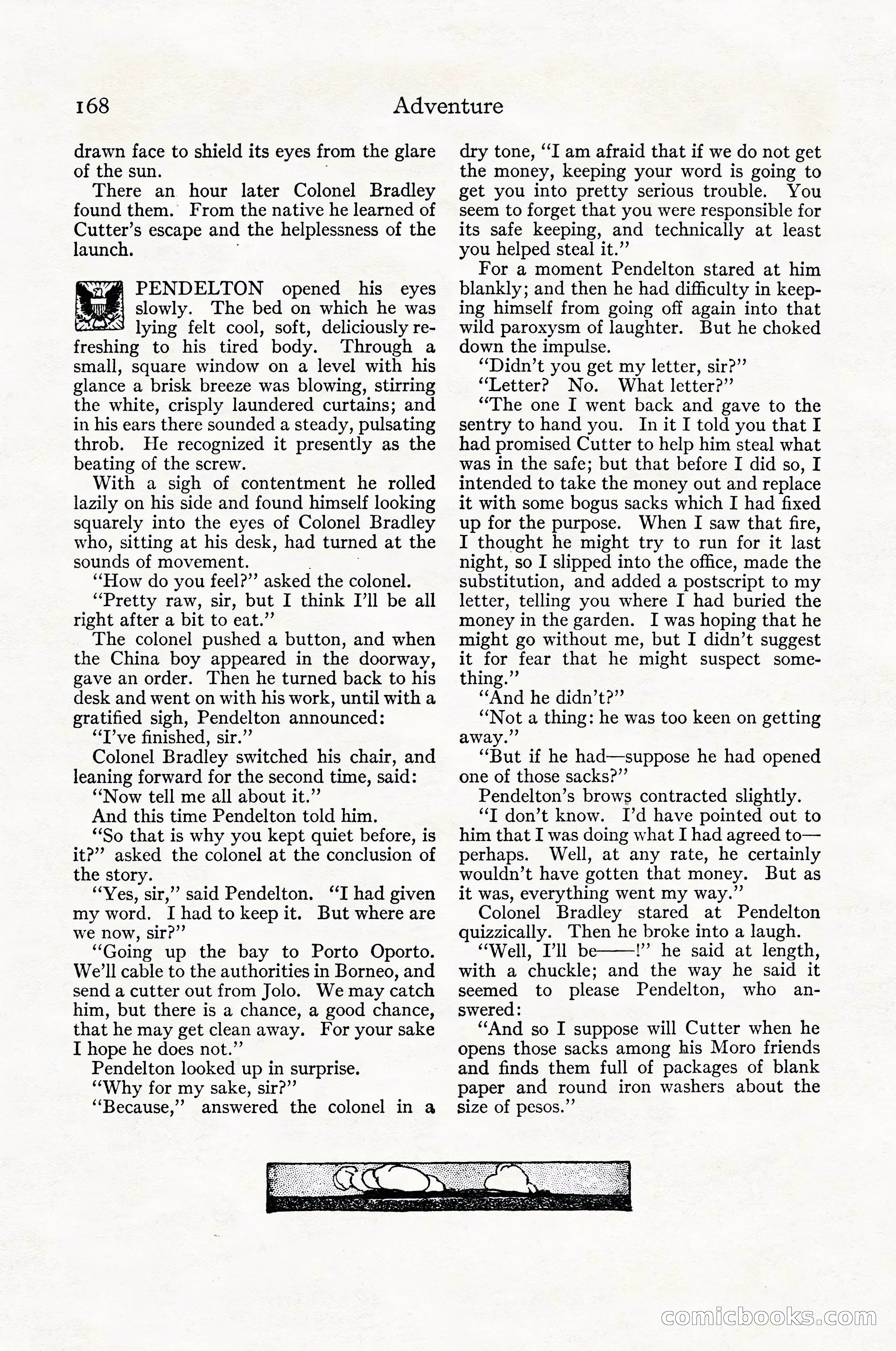Adventure Magazine Cover, April 1916 — page 170 of 228
