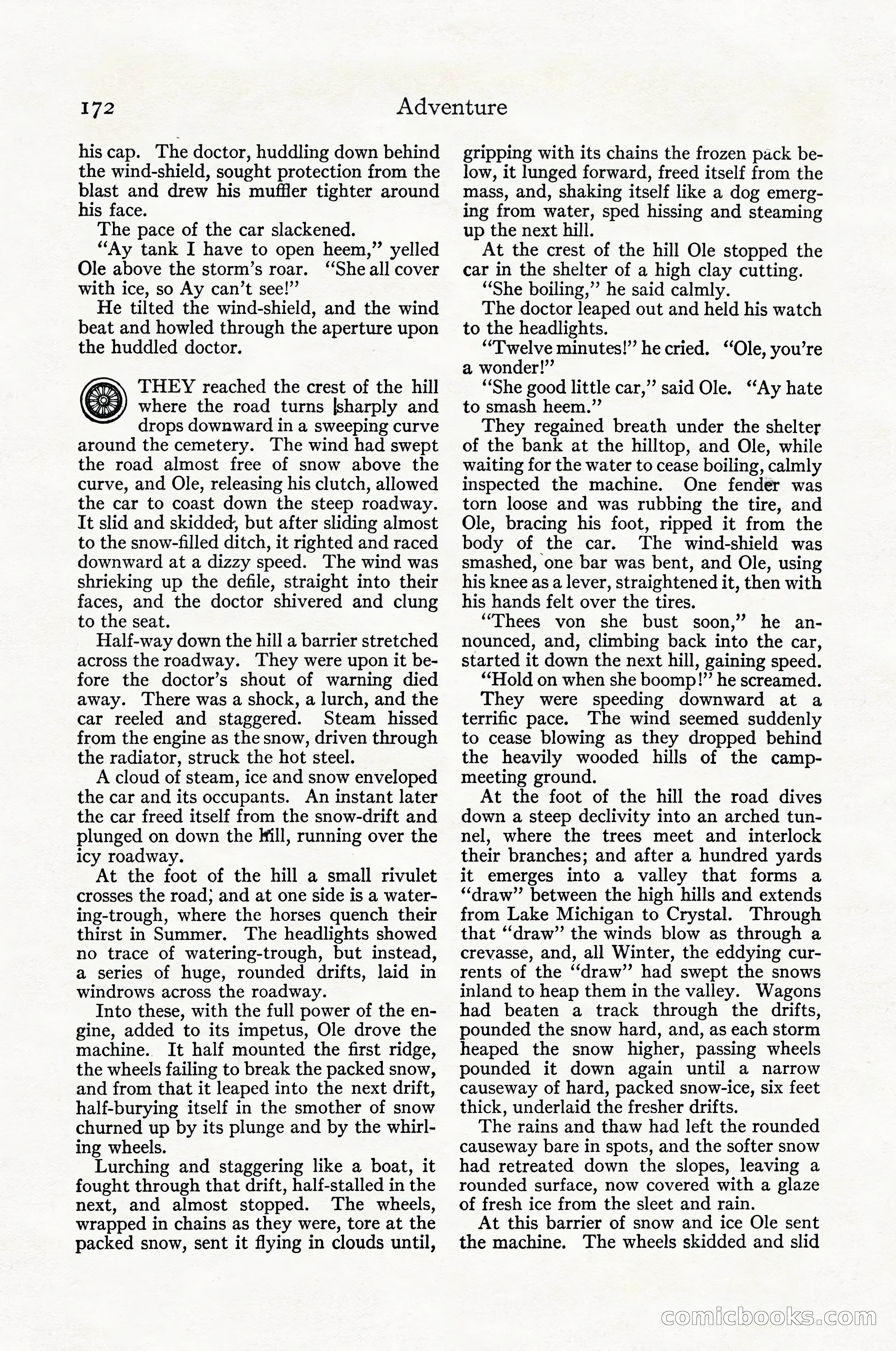 Adventure Magazine Cover, April 1916 — page 174 of 228