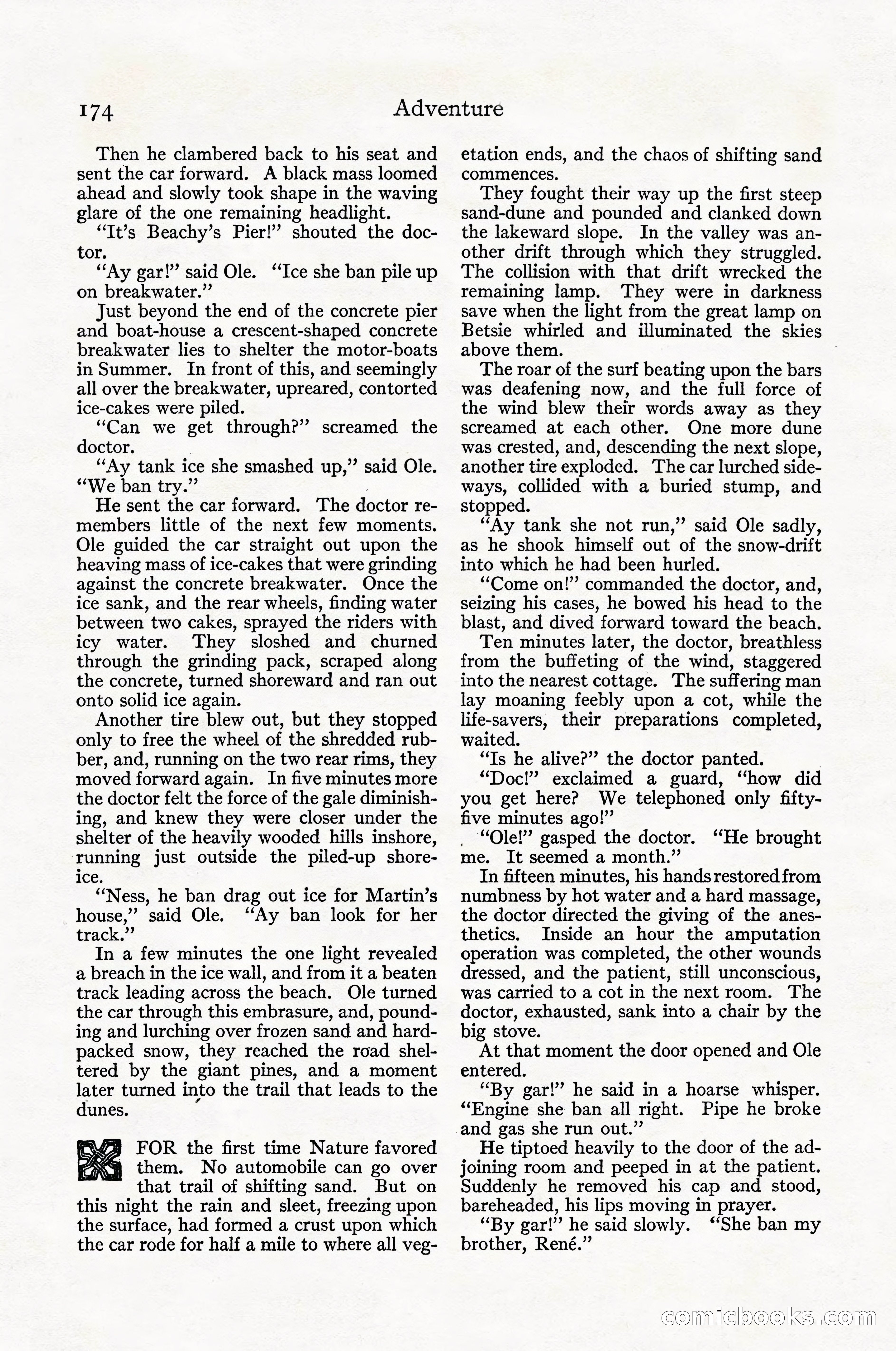 Adventure Magazine Cover, April 1916 — page 176 of 228