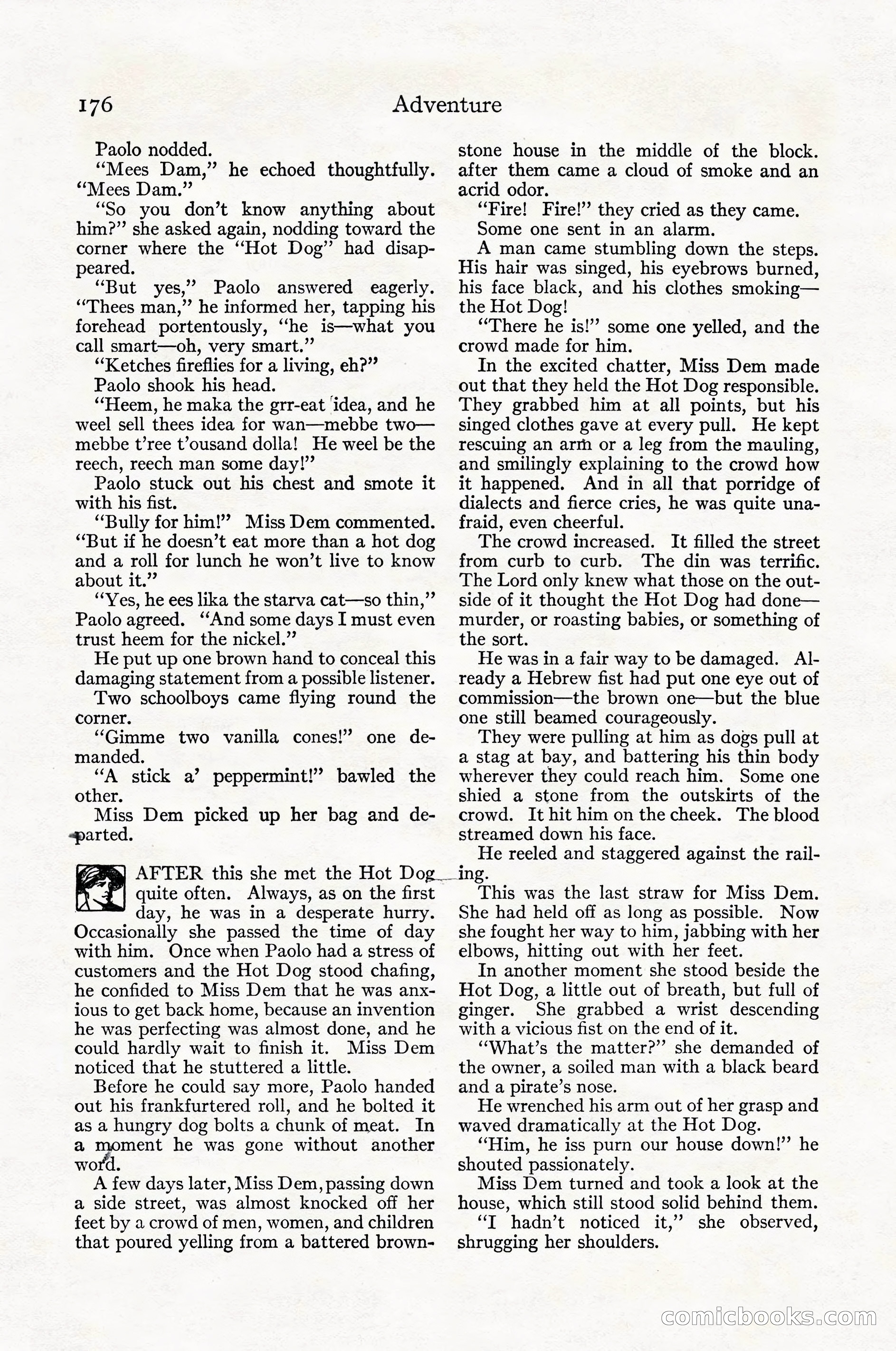 Adventure Magazine Cover, April 1916 — page 178 of 228
