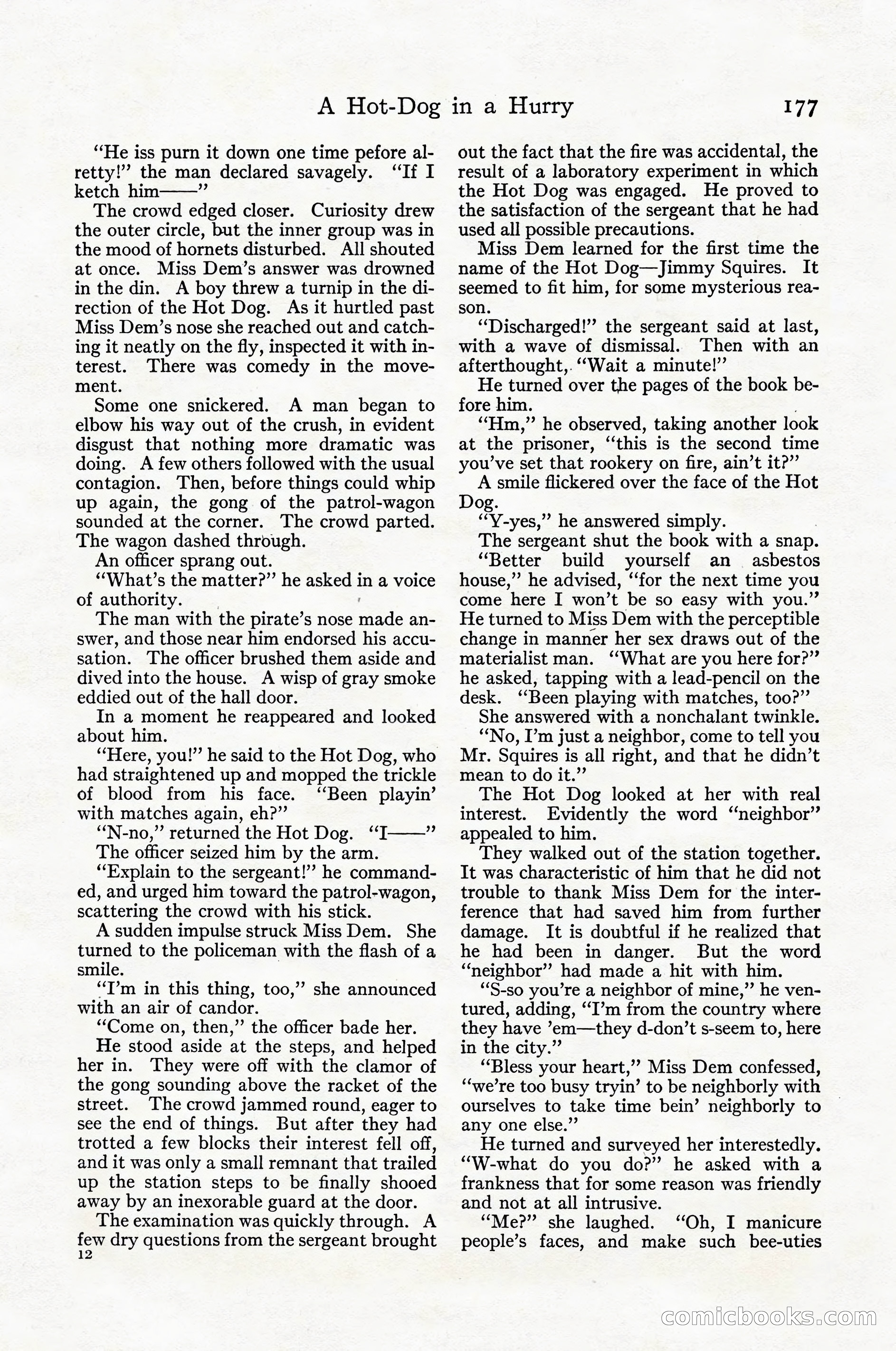 Adventure Magazine Cover, April 1916 — page 179 of 228