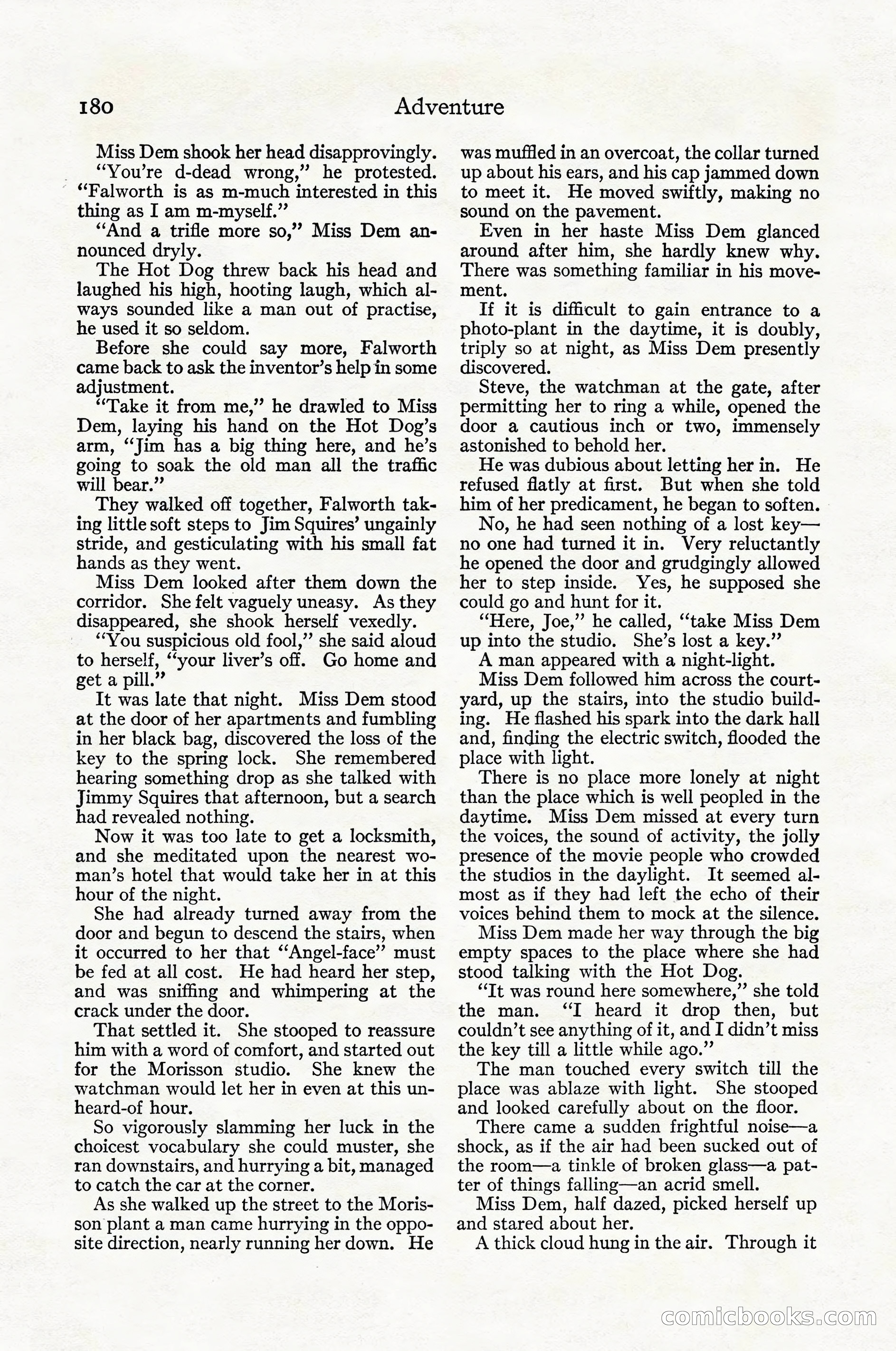 Adventure Magazine Cover, April 1916 — page 182 of 228