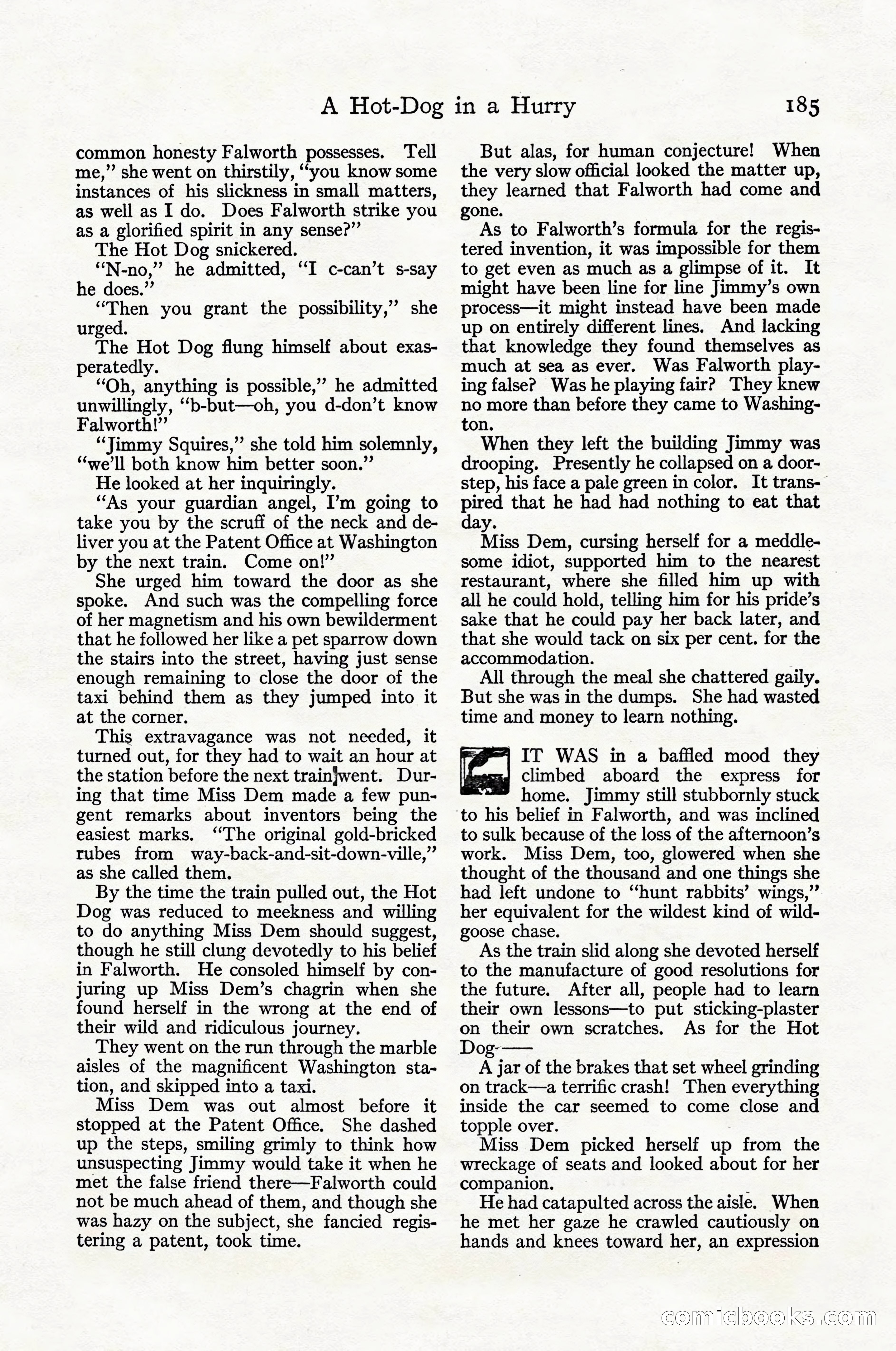 Adventure Magazine Cover, April 1916 — page 187 of 228