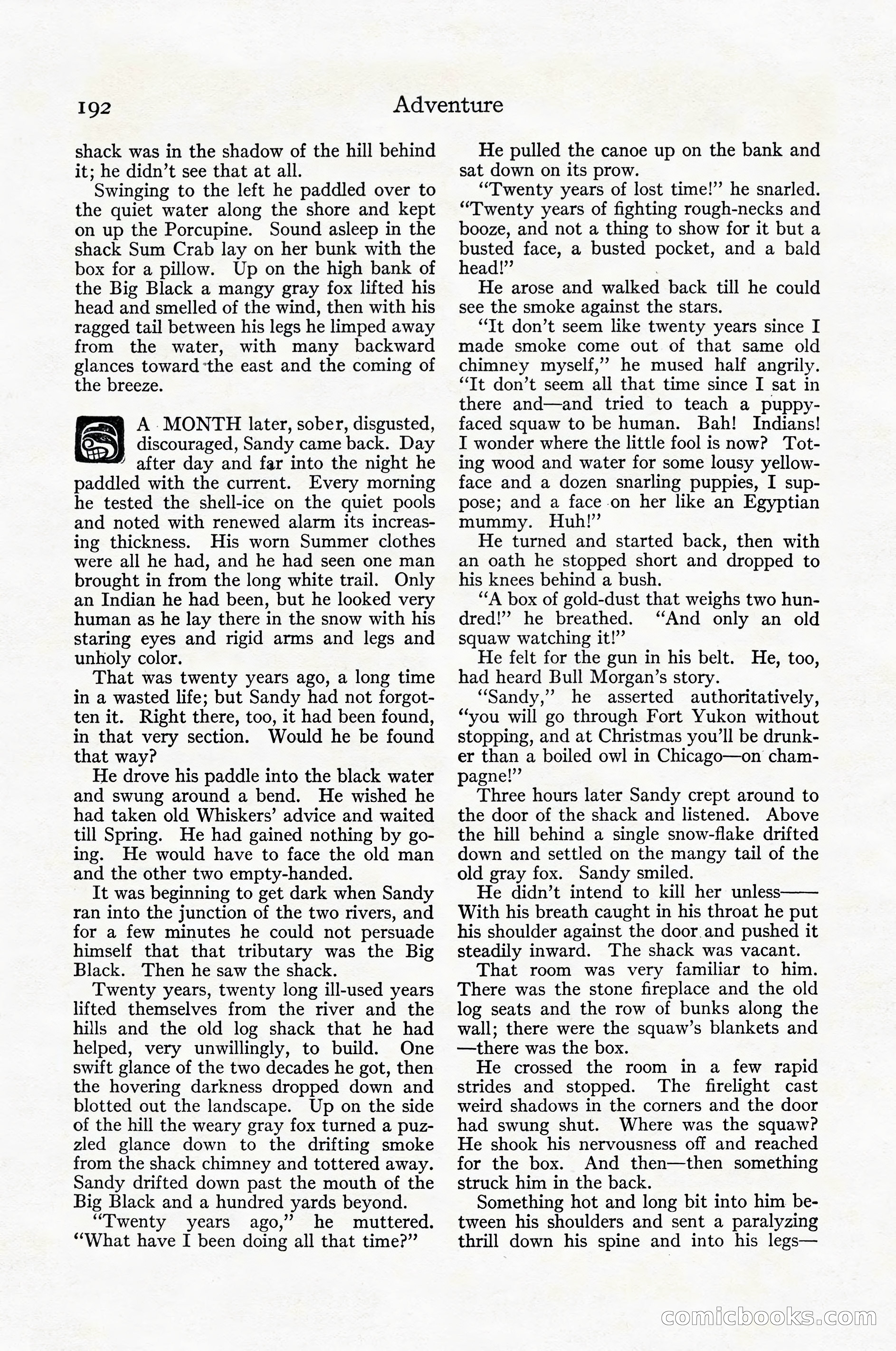Adventure Magazine Cover, April 1916 — page 194 of 228