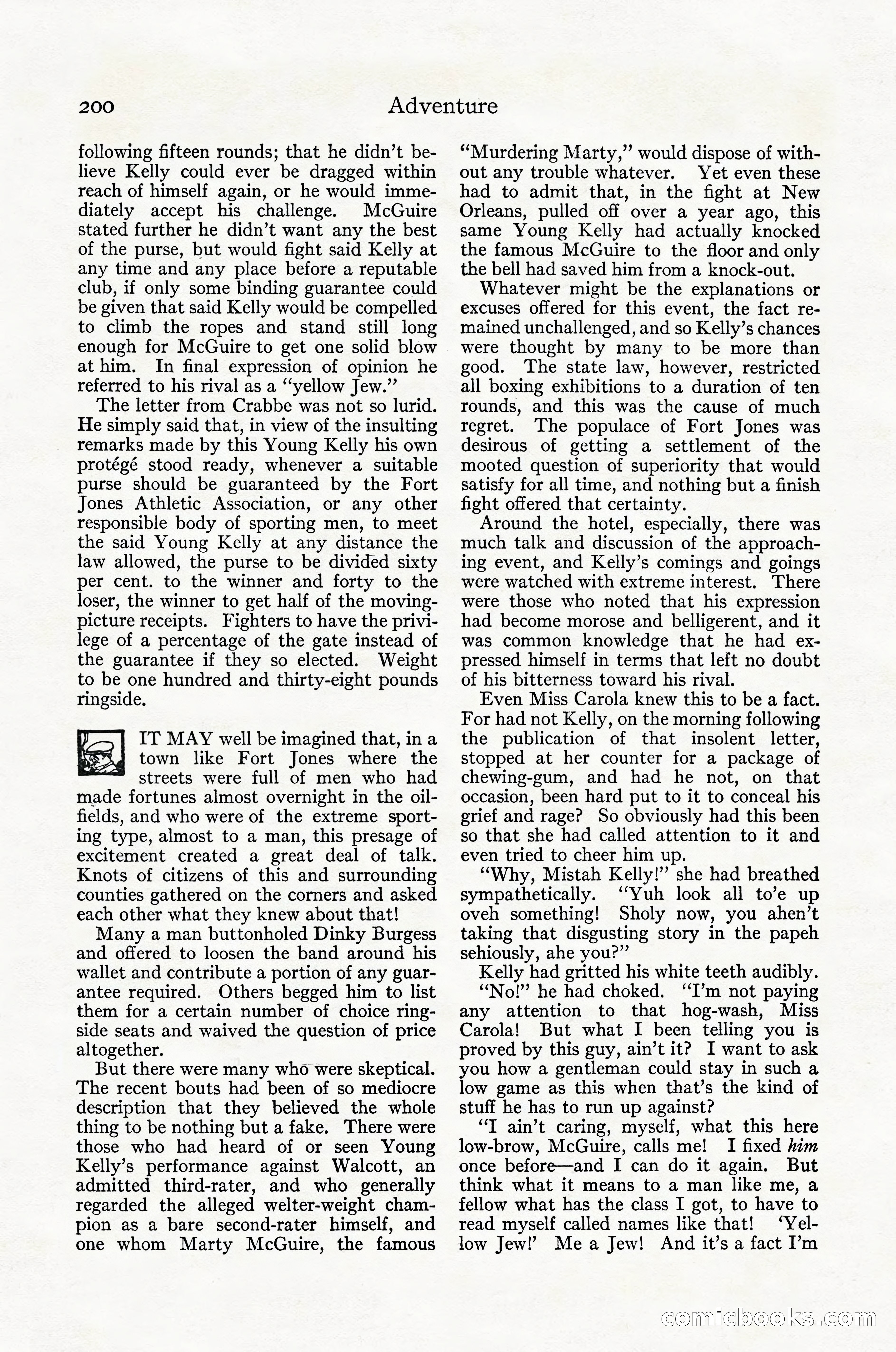 Adventure Magazine Cover, April 1916 — page 202 of 228