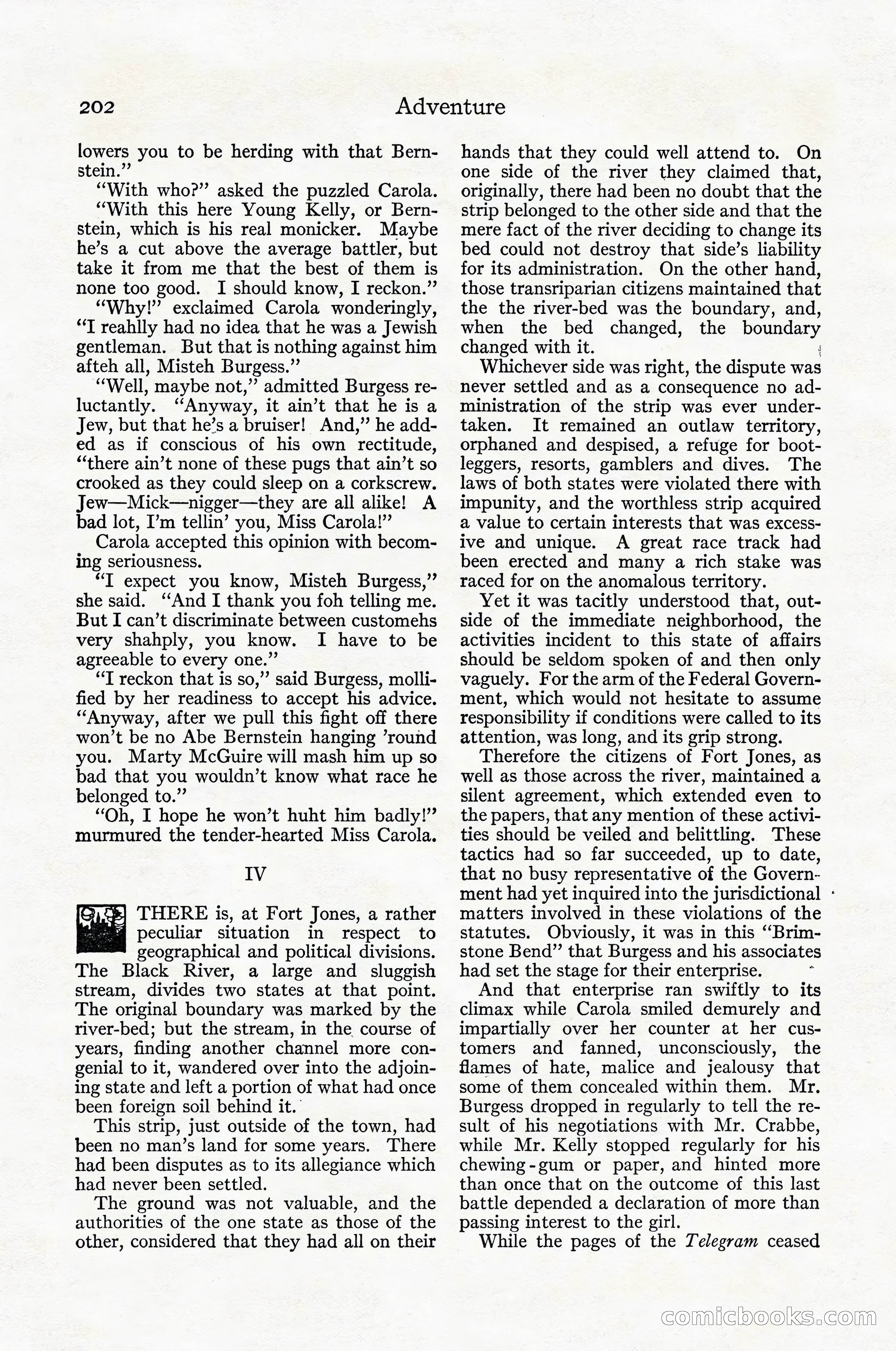Adventure Magazine Cover, April 1916 — page 204 of 228