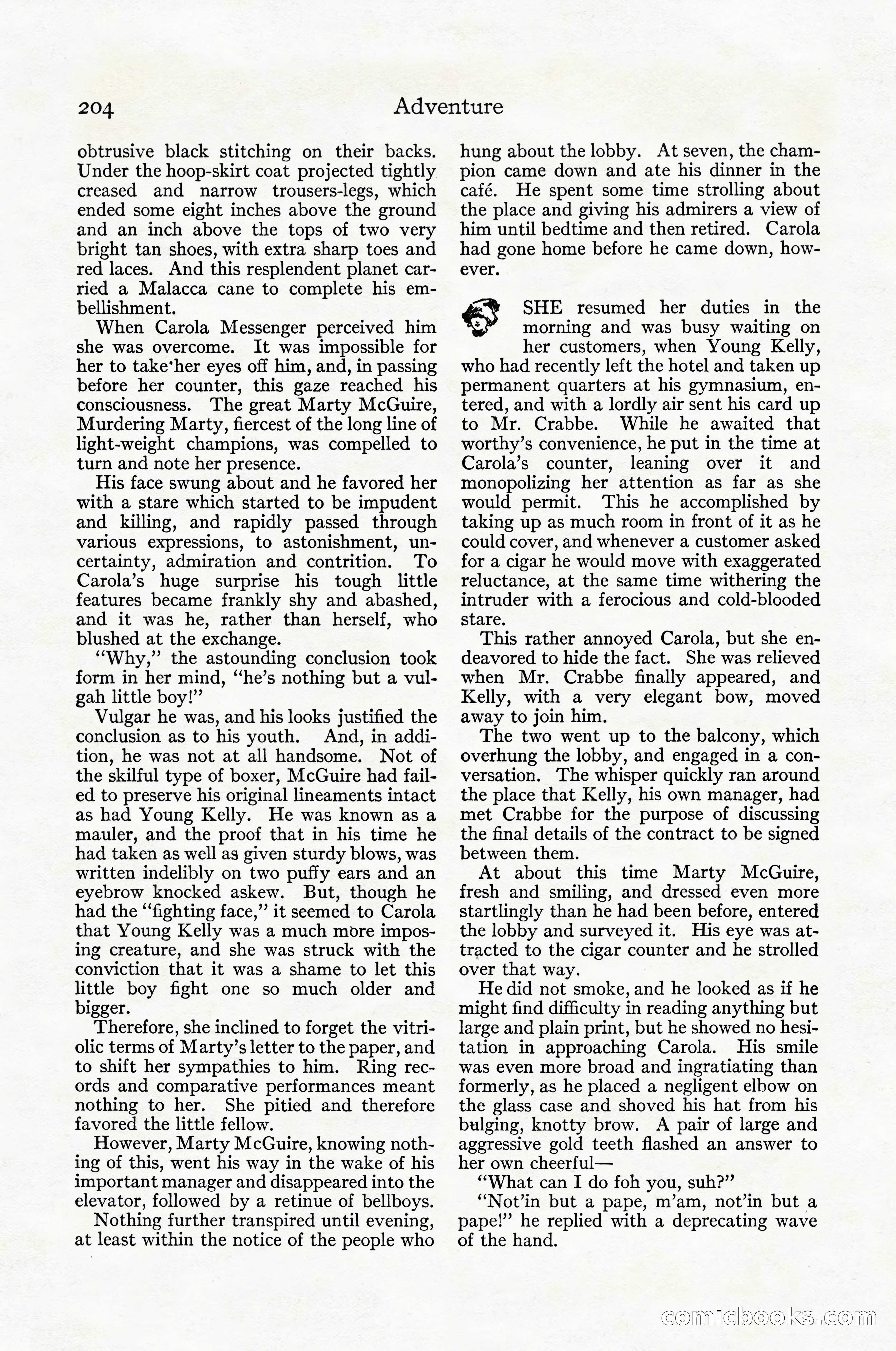 Adventure Magazine Cover, April 1916 — page 206 of 228