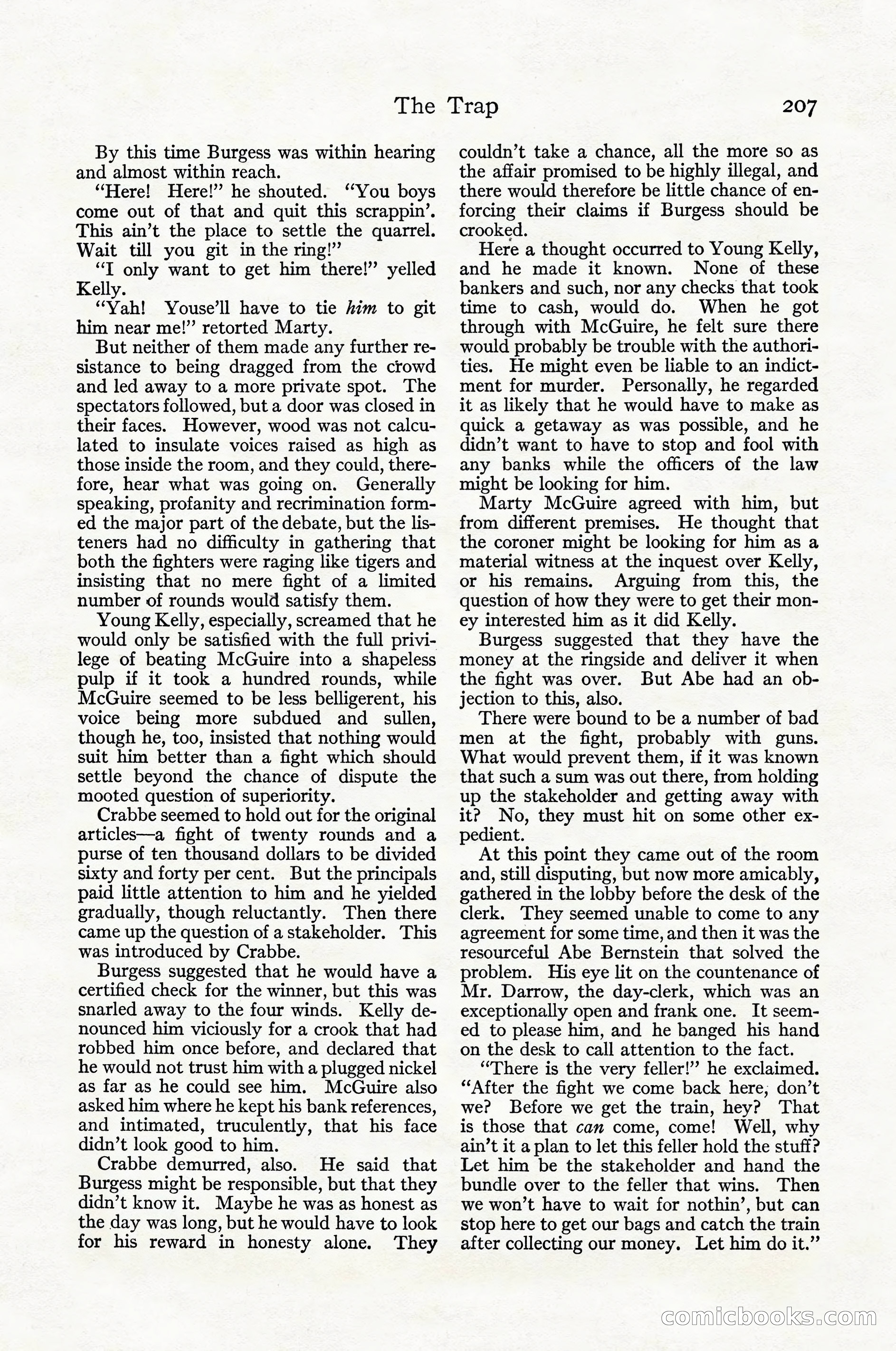 Adventure Magazine Cover, April 1916 — page 209 of 228
